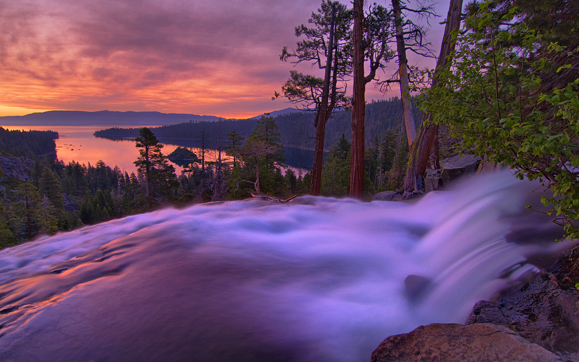 1920x1200 Eagle Falls and Emerald Bay at sunrise at Lake Tahoe in California