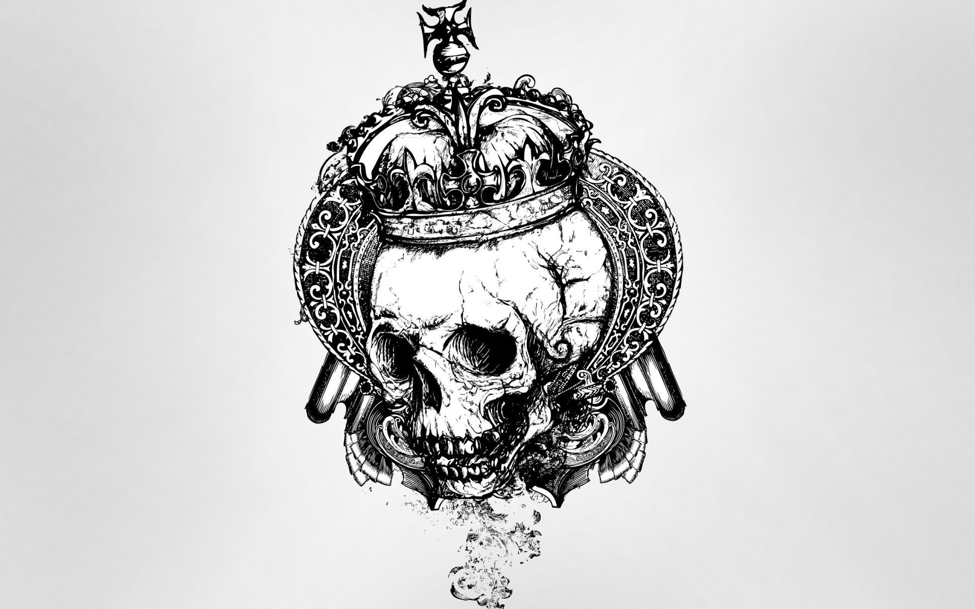1920x1200 ... Skull with Crown by psych0ticmisfit on DeviantArt ...