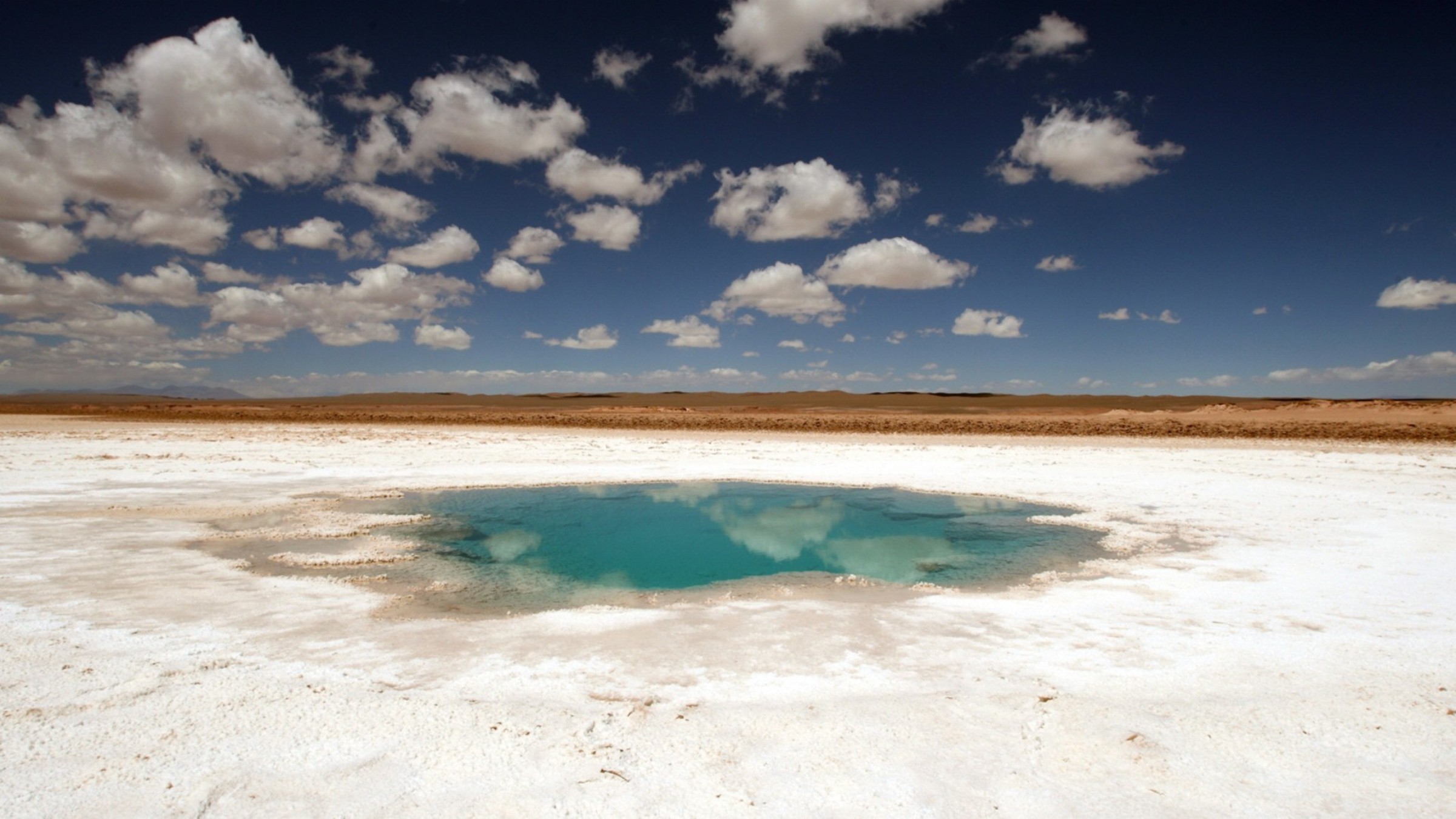 2400x1350 Desert argentina ponds national geographic salt flats wallpaper