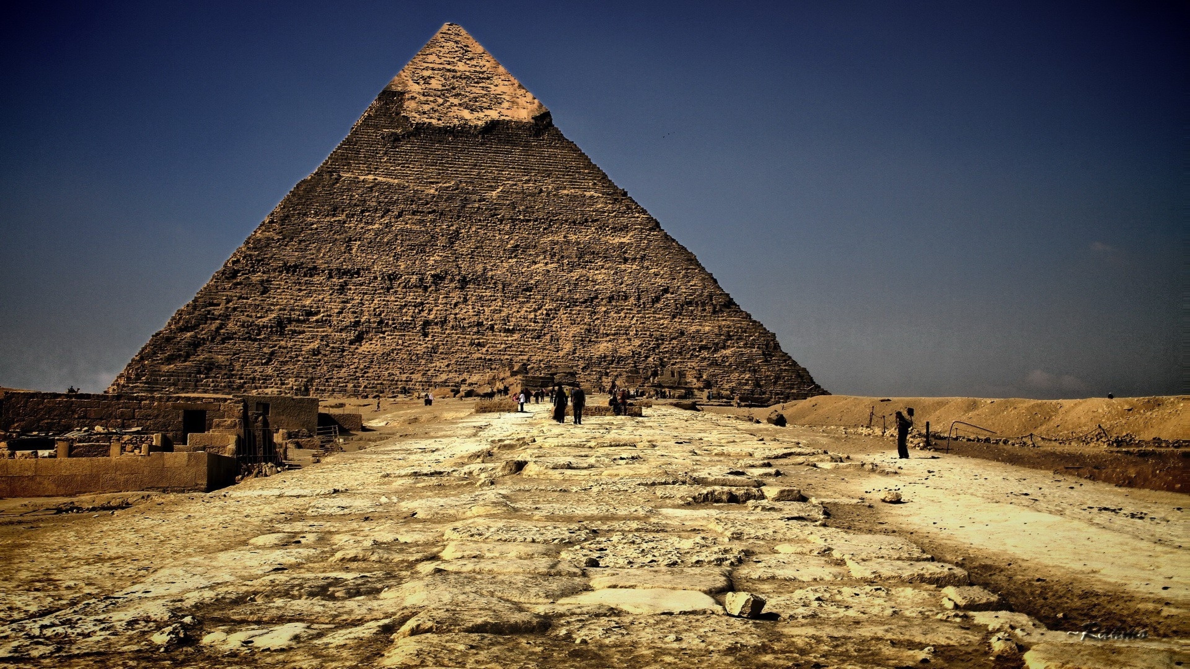 3840x2160 Preview wallpaper pyramid, egypt, sand, greece 