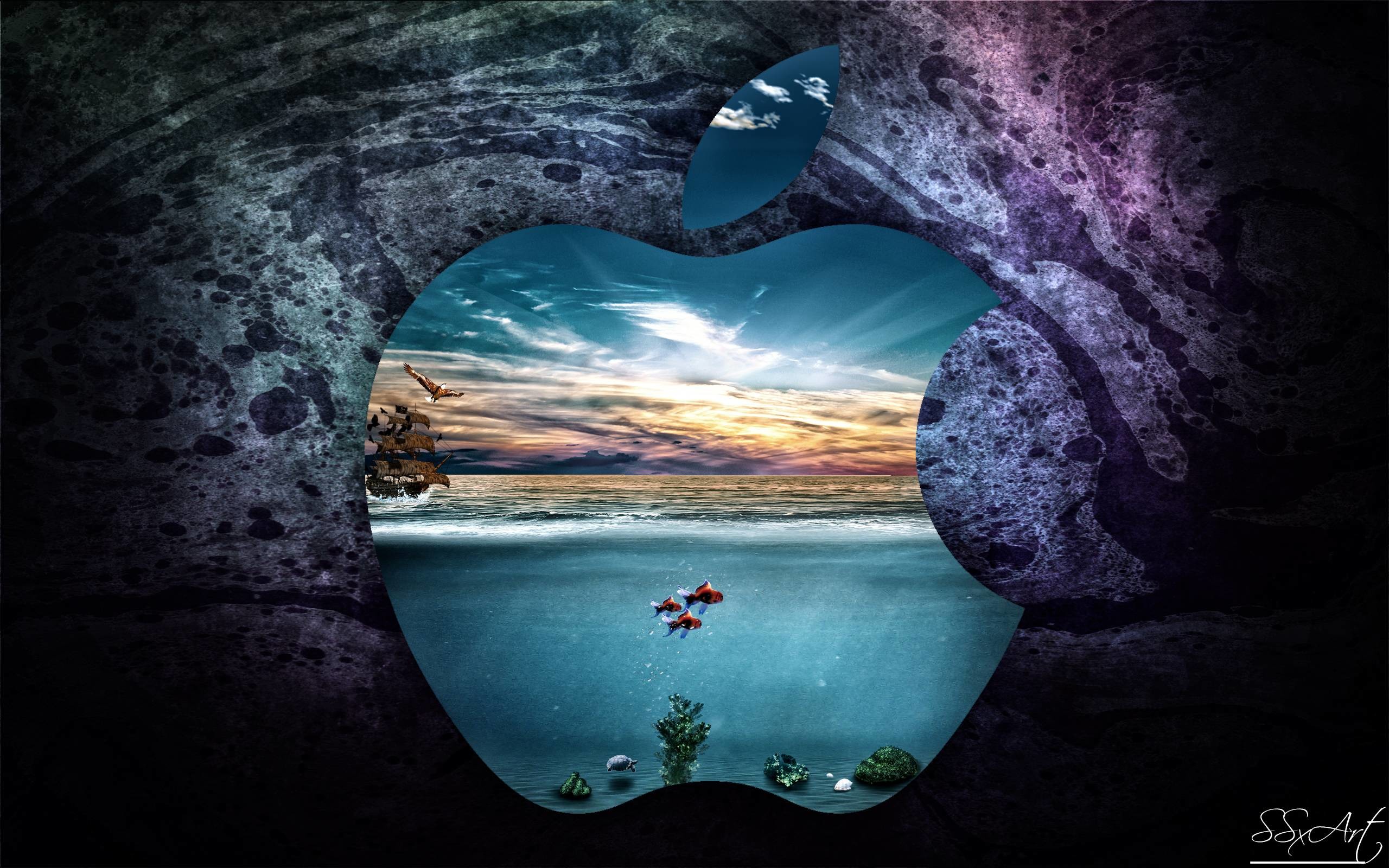 2560x1600 Apple-UnderWater-MacBookPro 13inch Retina display by SSxArt on .