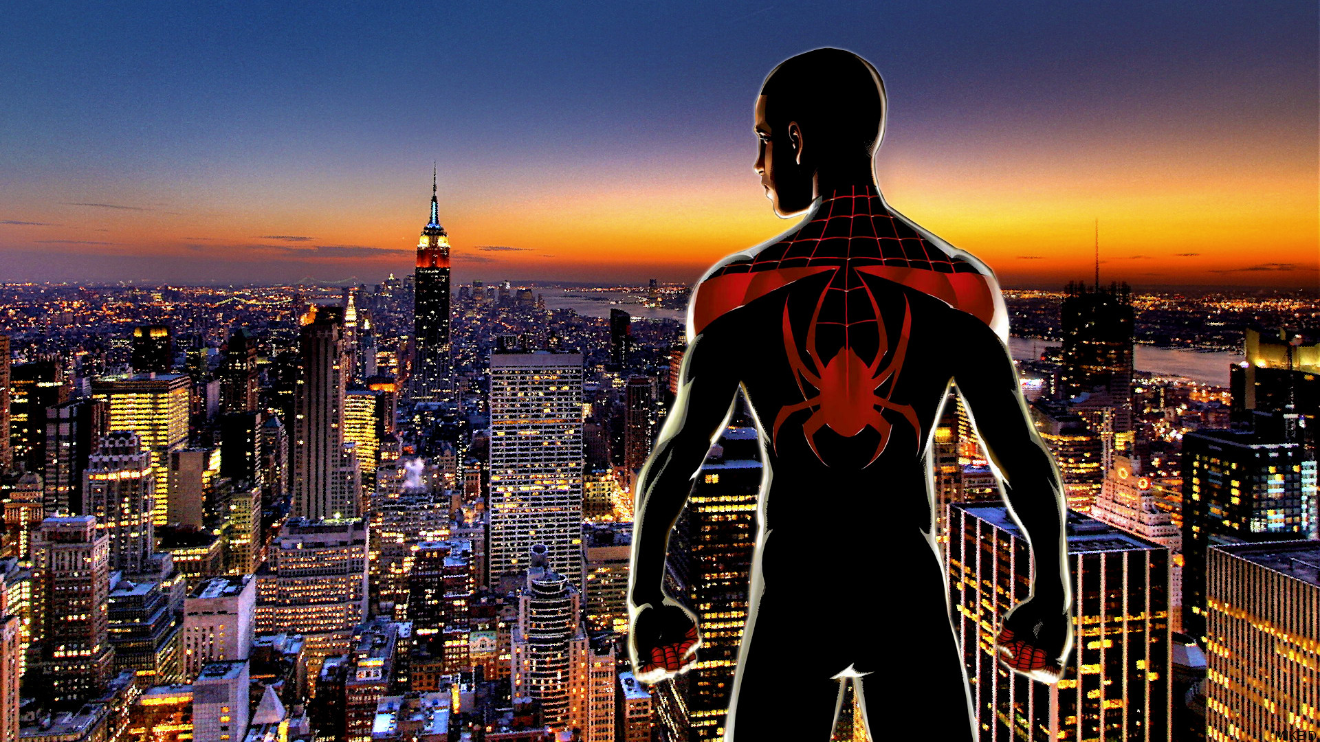 1920x1080 ... Ultimate Spider-Man (Miles Morales) by Xionice