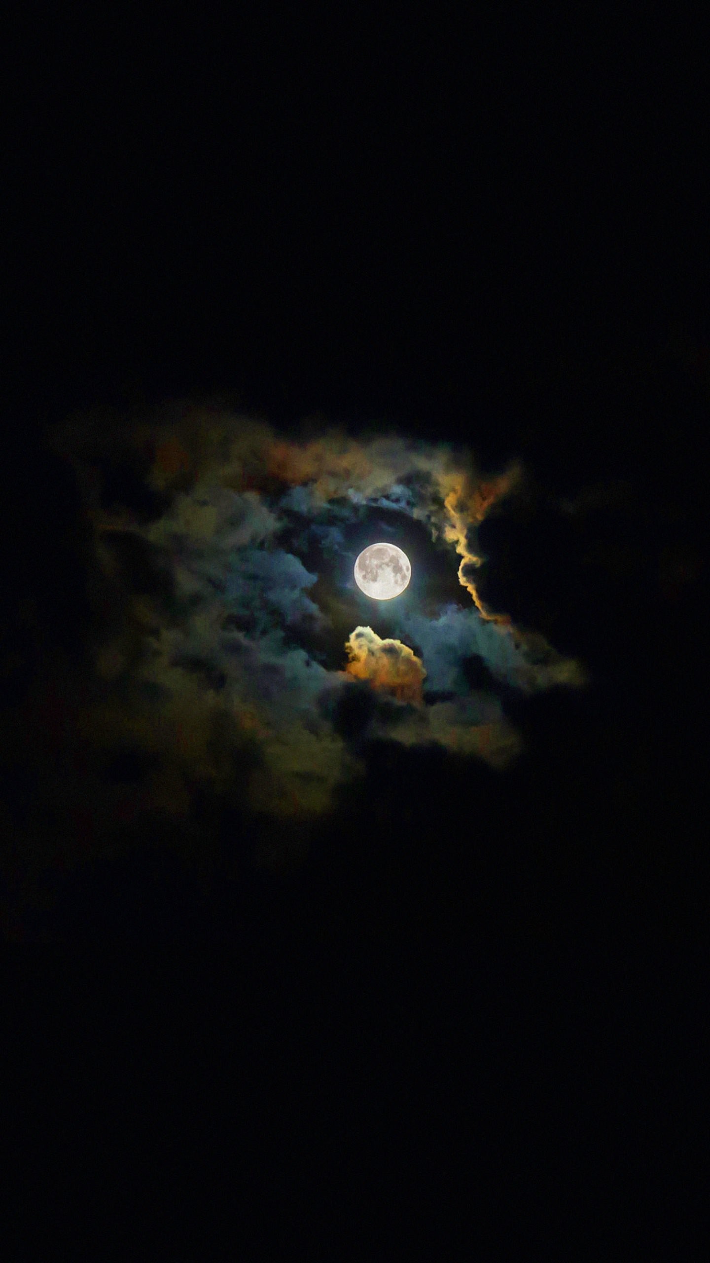 1440x2560 Landscape moon shiny black | wallpaper.sc SmartPhone