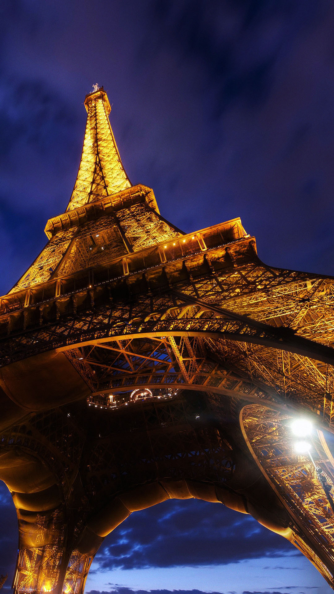 1080x1920 Eiffel Tower Paris Base View At Night Android Wallpaper