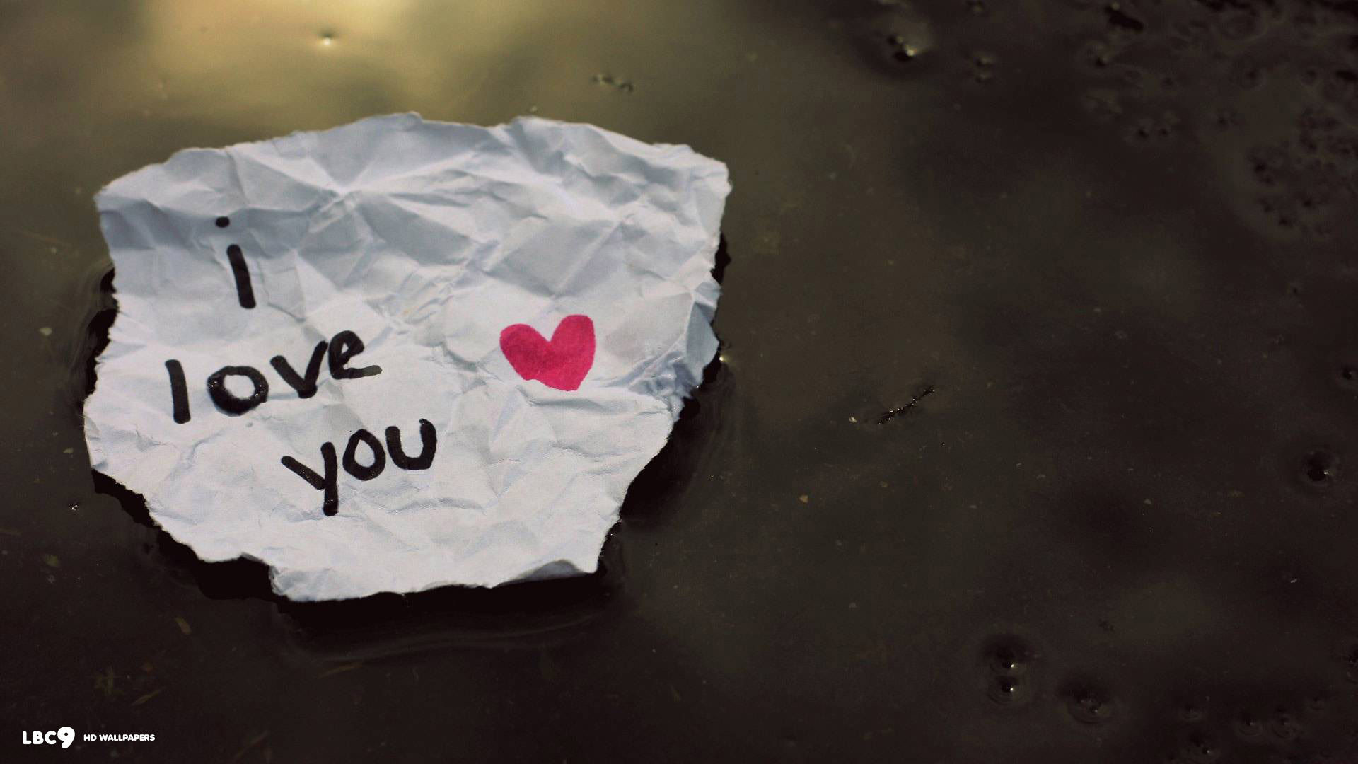 1920x1080 i love you paper heart words