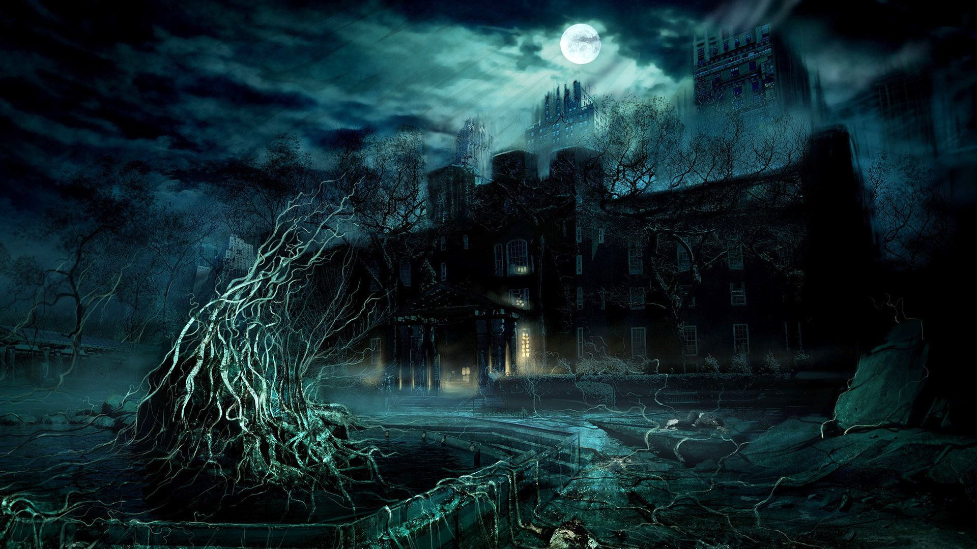1920x1080 Scary Castle Image Wallpaper