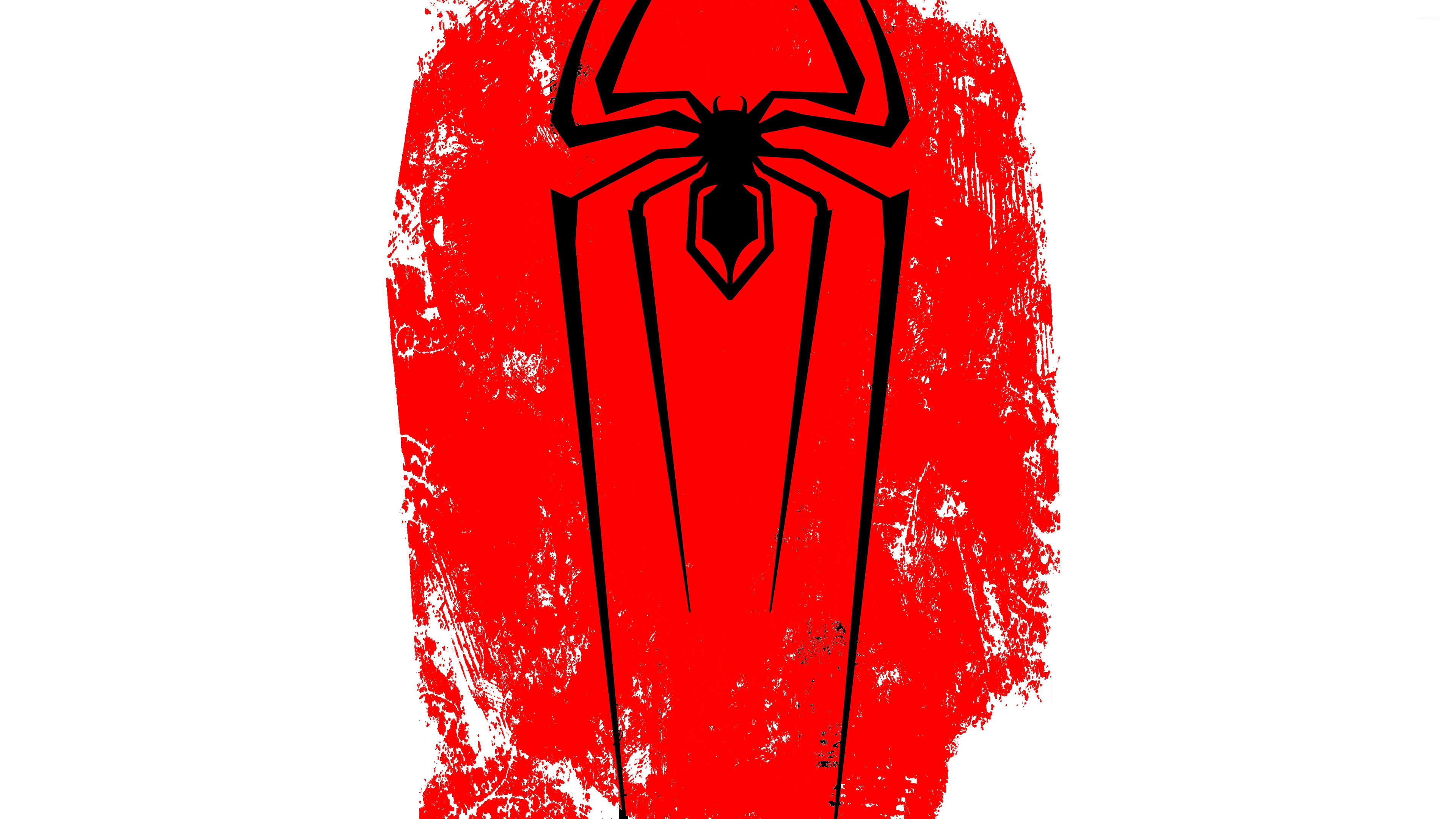 3840x2160 Spider-Man black logo wallpaper