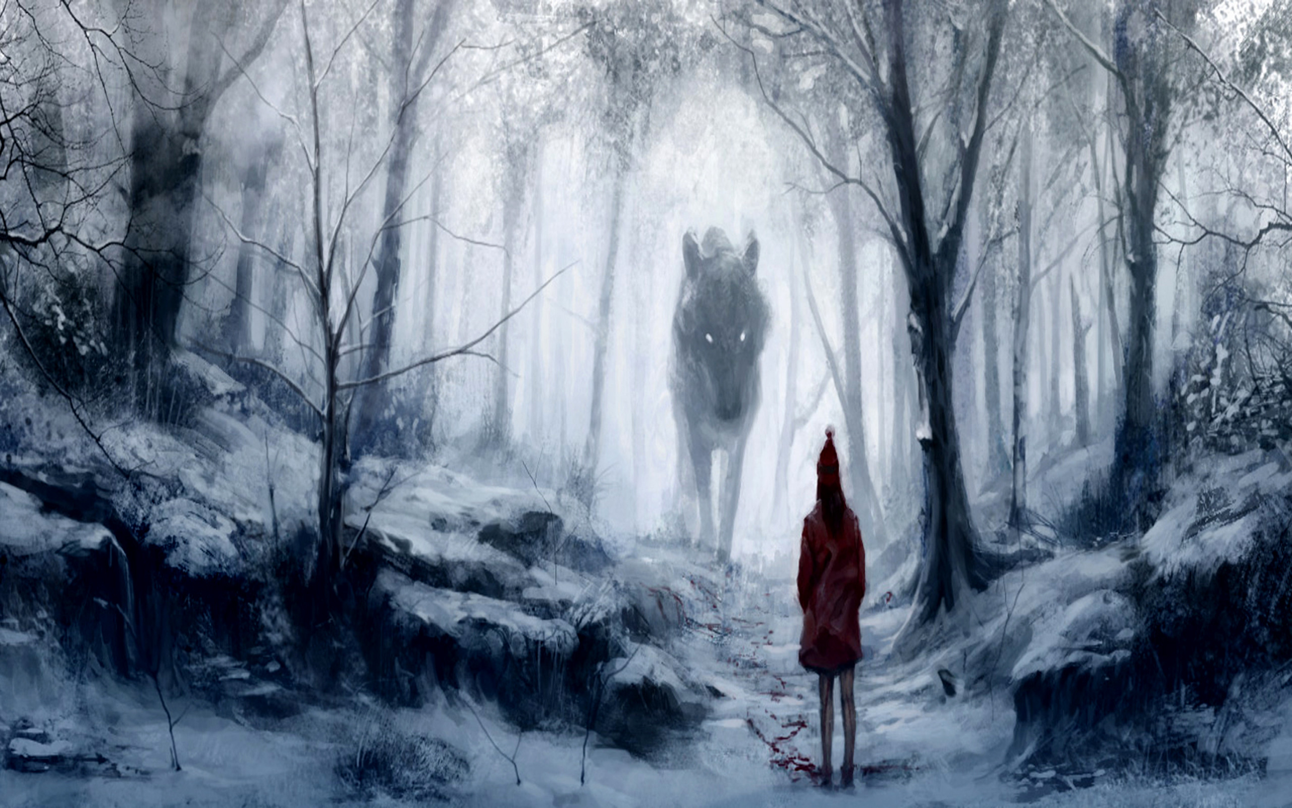 2560x1600 Fantasy - Red Riding Hood Wallpaper