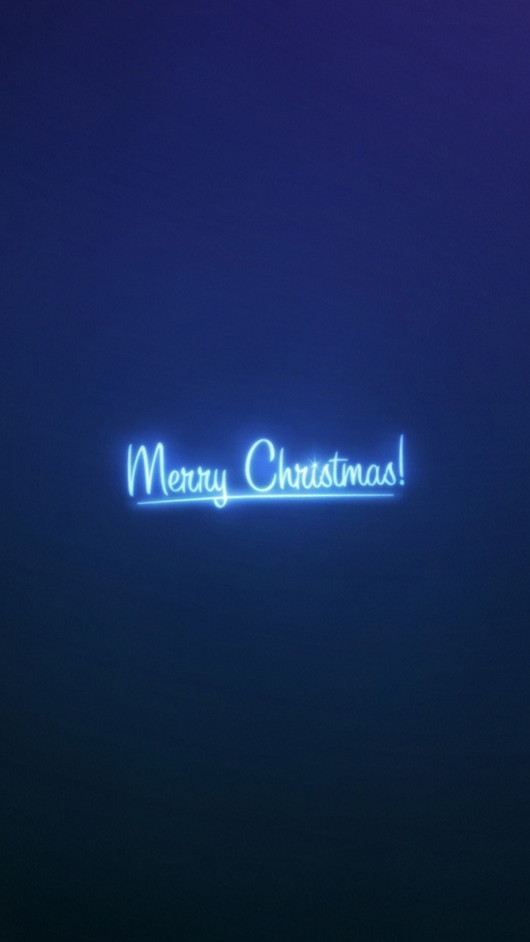 1080x1920 Merry Christmas Neon Blue Light Android Wallpaper