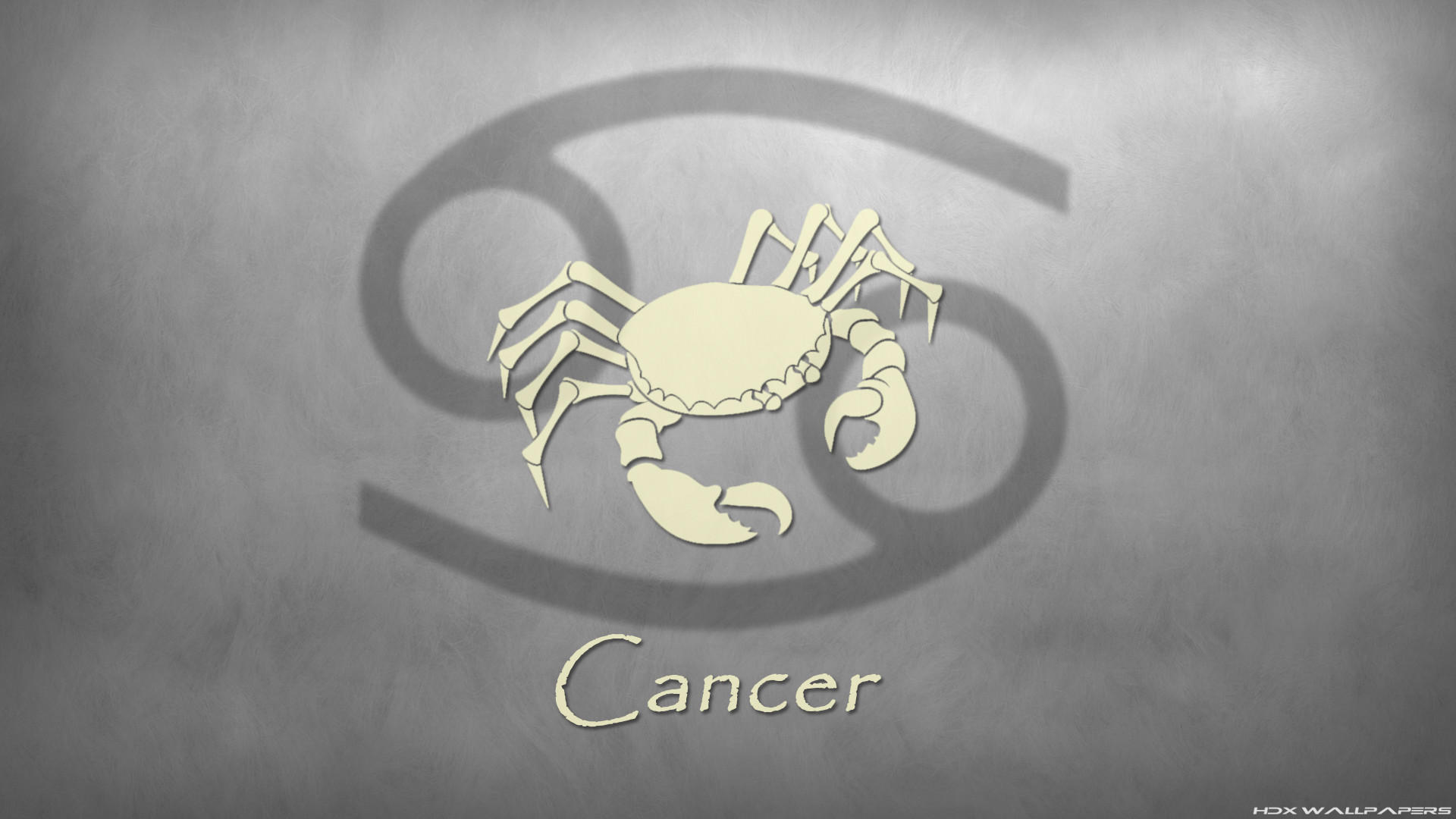 1920x1080 Cancer sign on a gray background