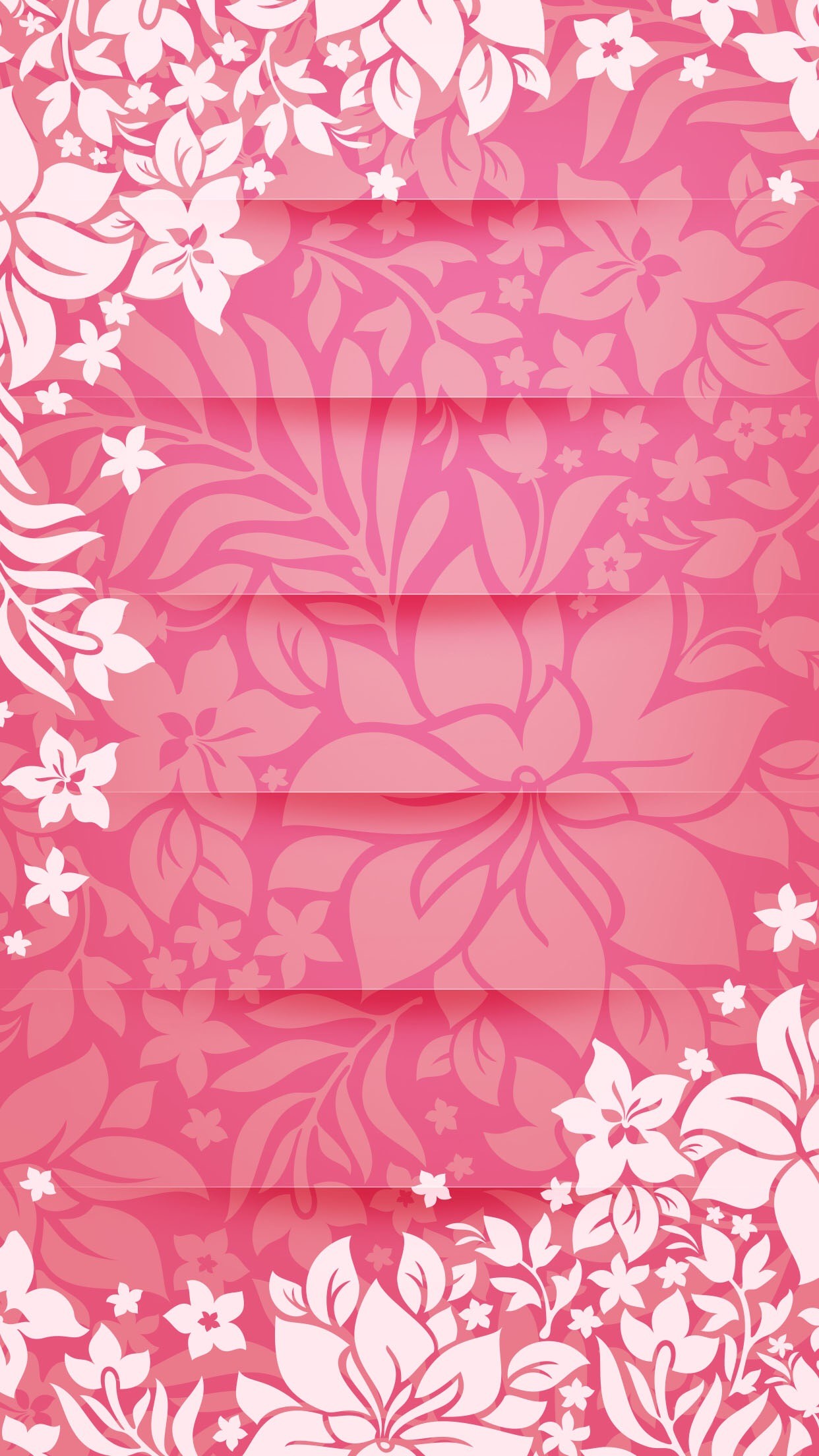 1242x2208 Shelves Flower Pattern Pink HD iPhone 6 plus Wallpaper