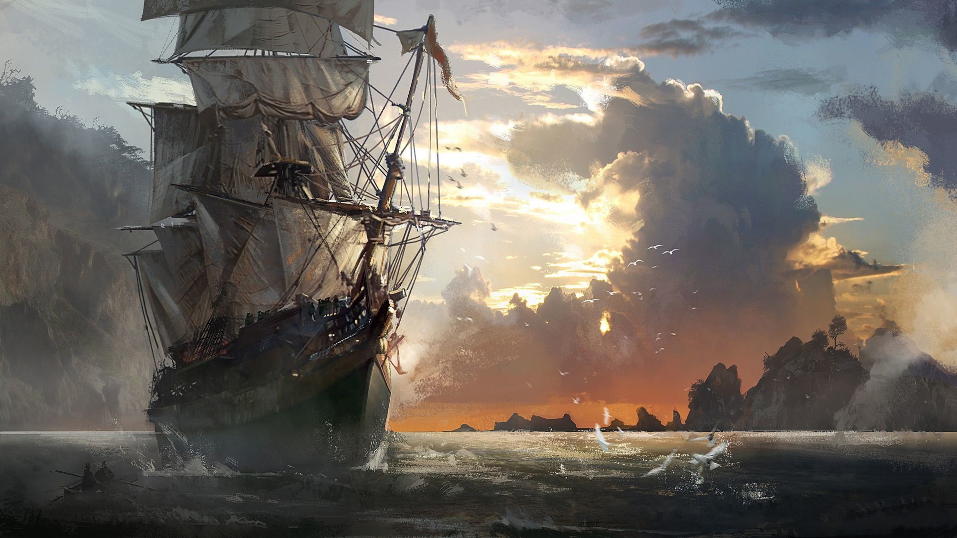 1920x1080 Ghost Pirate Ship Wallpapers Hd