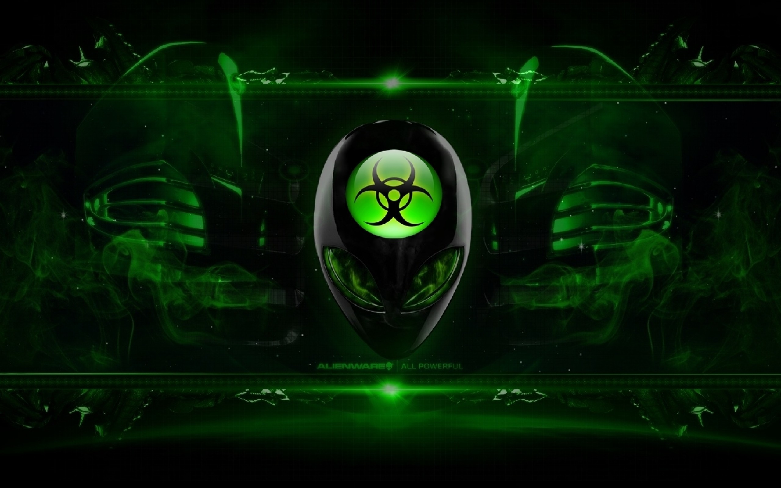 2560x1600 Alienware Desktop Background Radioactive Green 