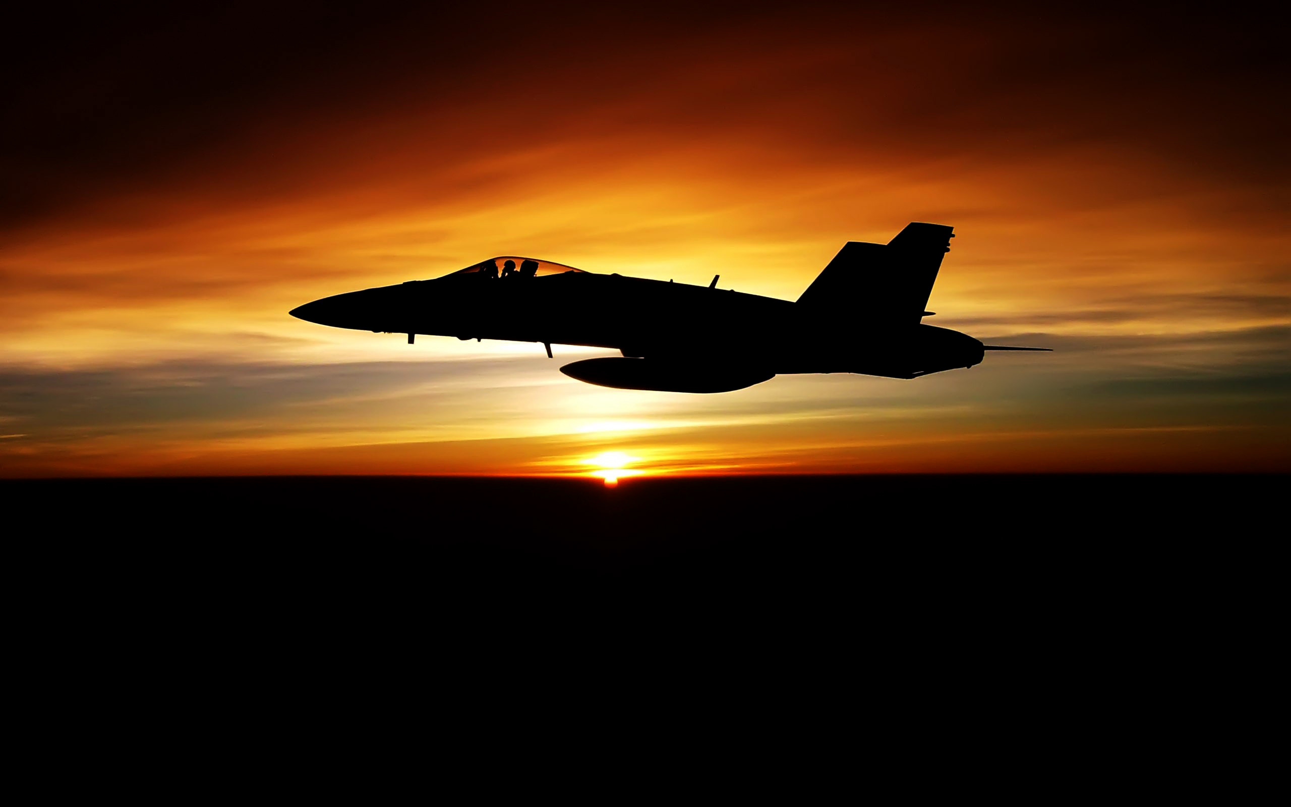 2560x1600 Aircraft FA-18 Hornet Military Sunset United States Navy ...