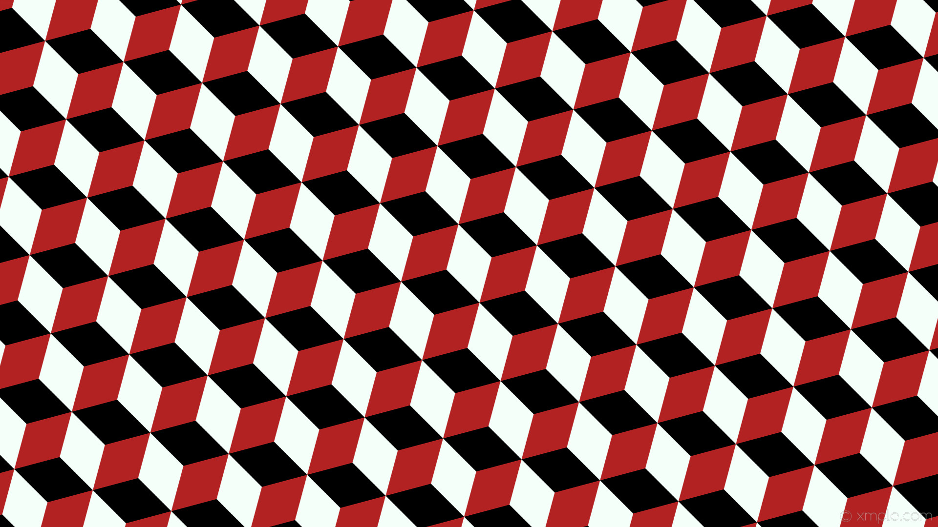 1920x1080 wallpaper black white 3d cubes red mint cream fire brick #f5fffa #b22222  #000000