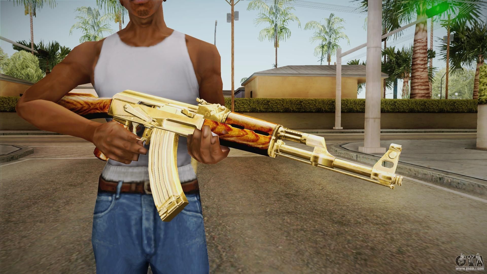 1920x1080 AK-47 Gold for GTA San Andreas third screenshot