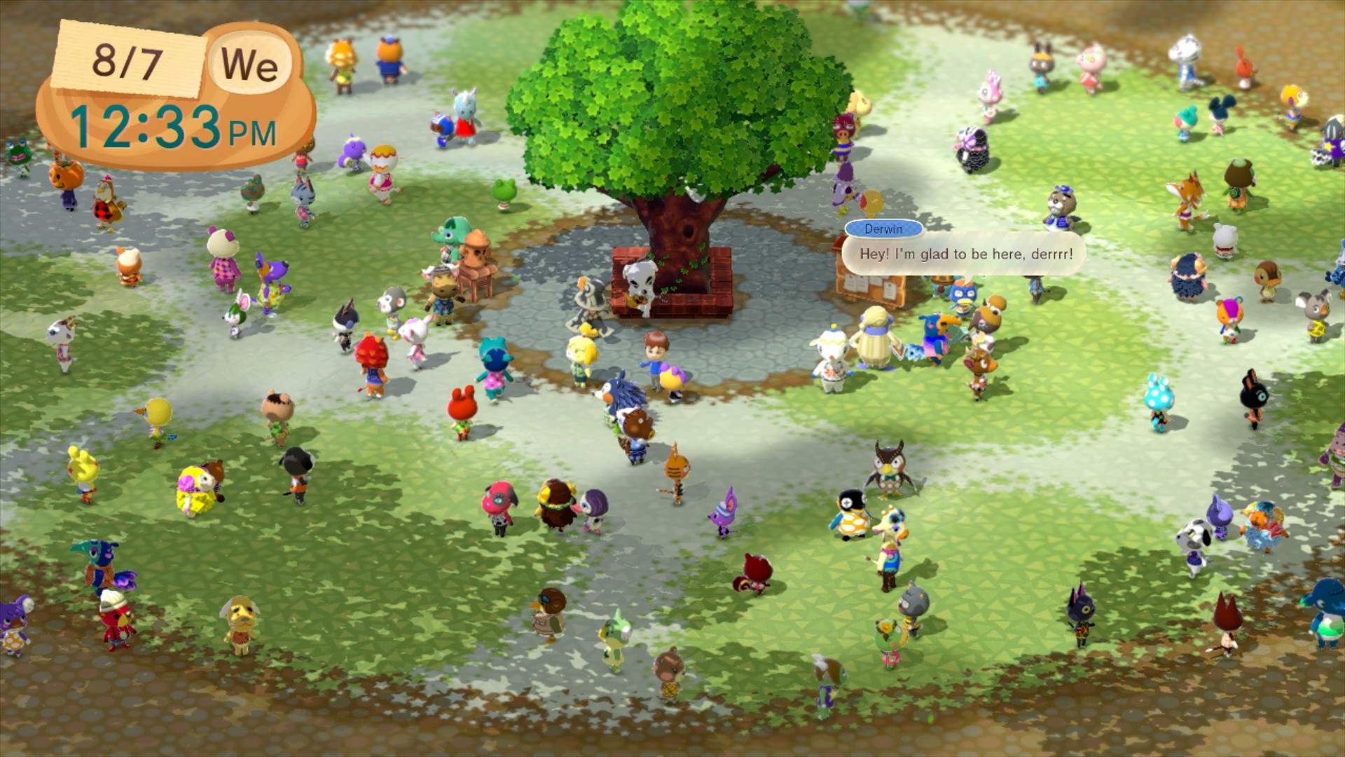 1920x1080 Animal Crossing Plaza for Wii U