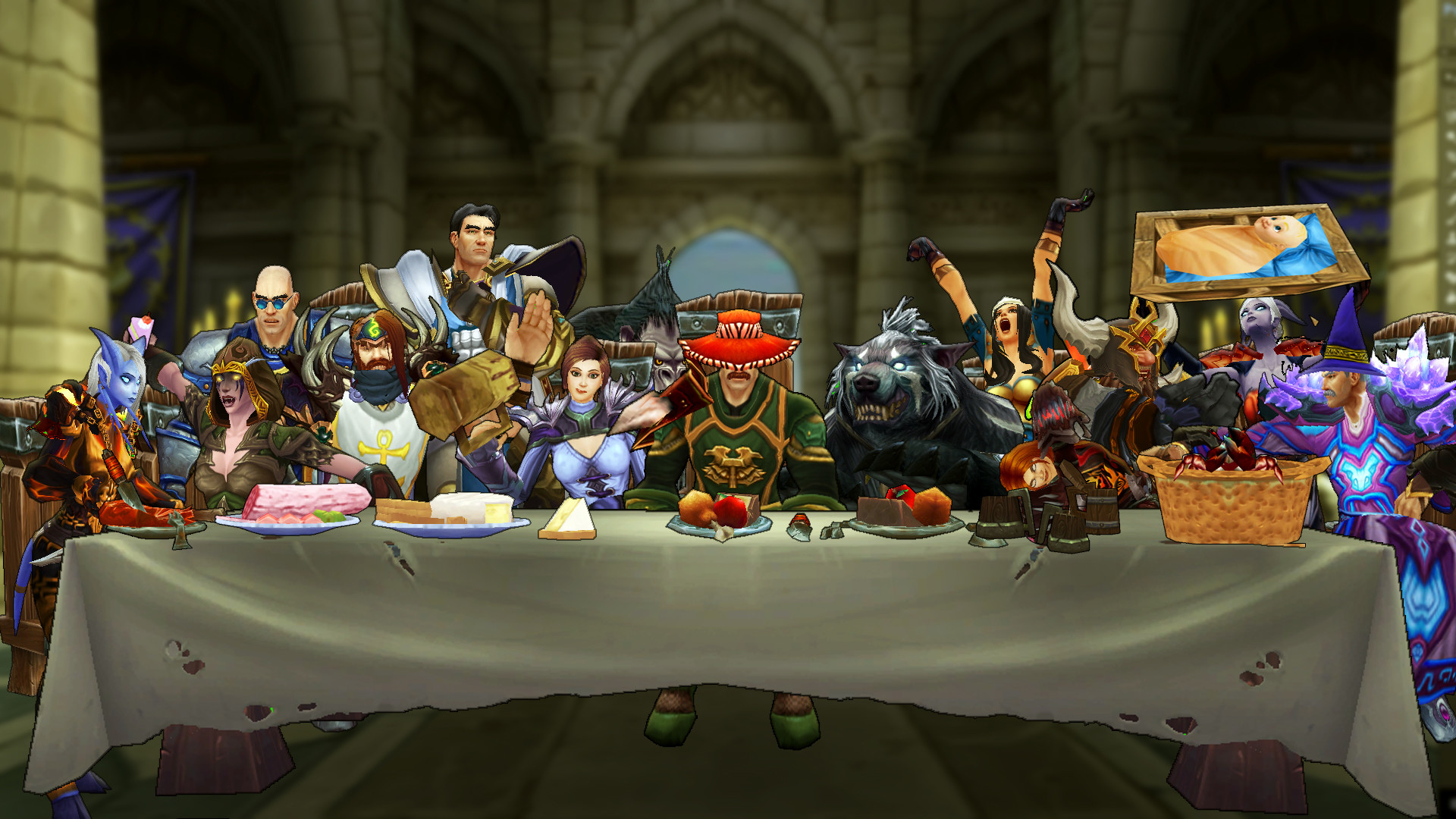 1920x1080 ImageI recreated "The Last Supper" as my guild Team!