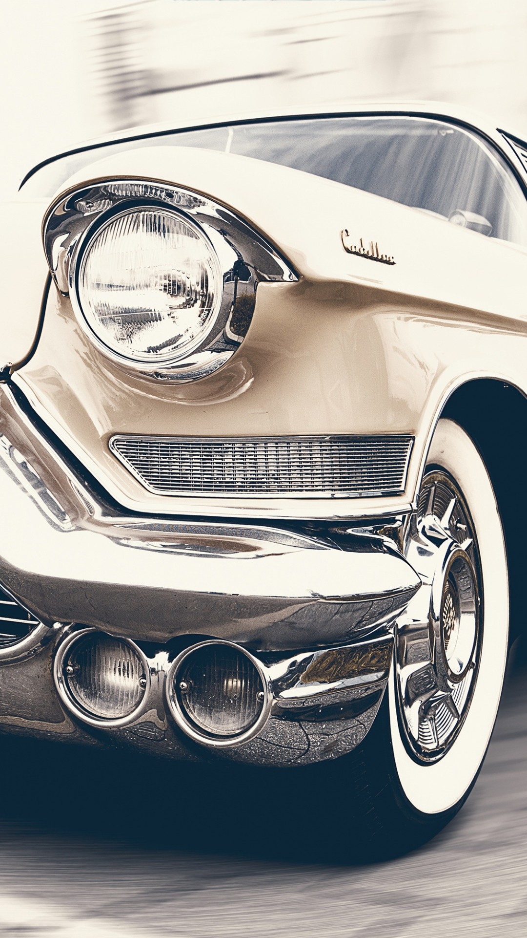 1080x1920  Wallpaper cadillac, oldtimer, front view