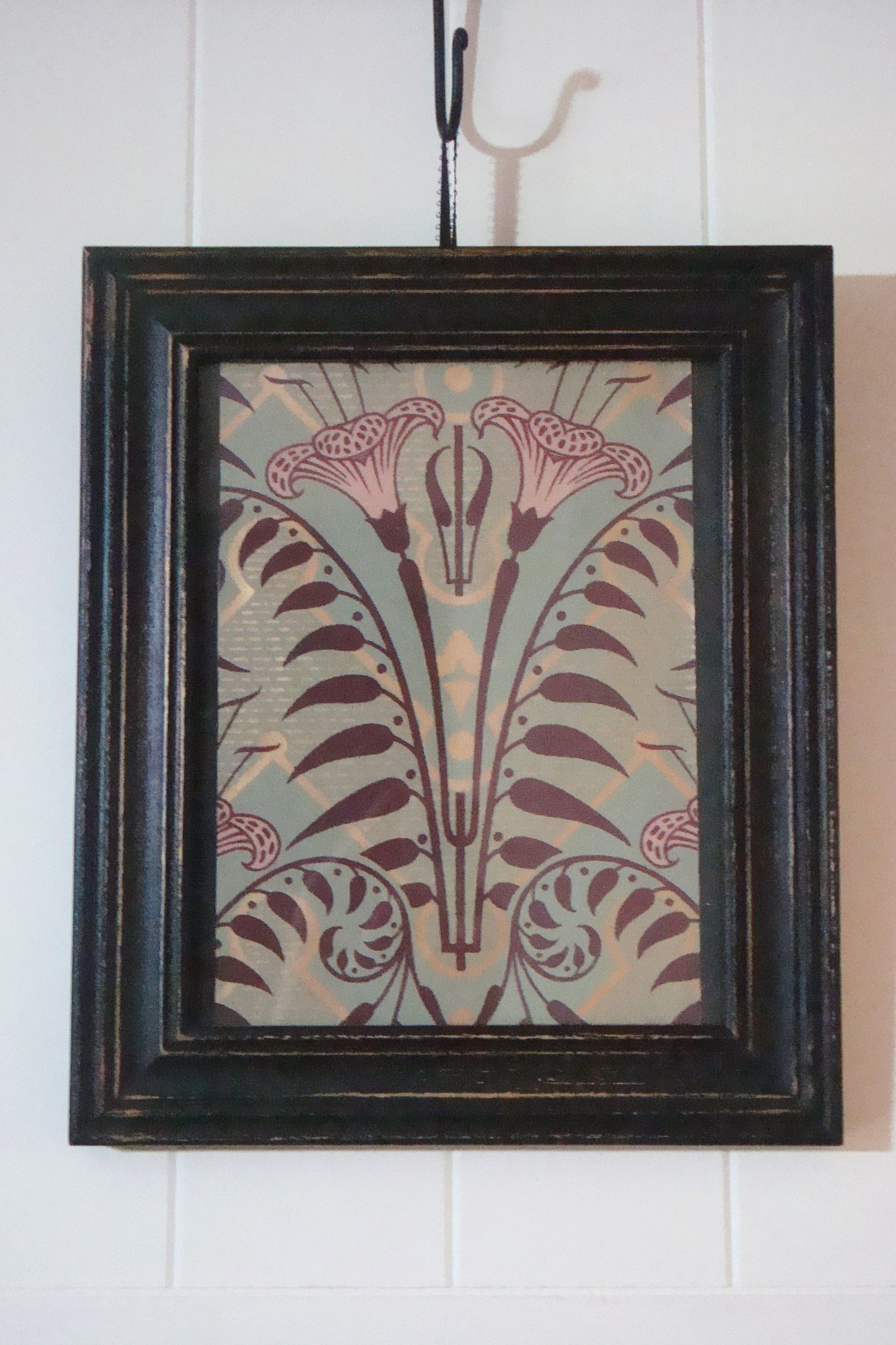 2048x3072 I framed a sample of Bradbury & Bradbury's "Lily Dresser" wallpaper, the  same that was used in the foyer of the Haunted Mansion.
