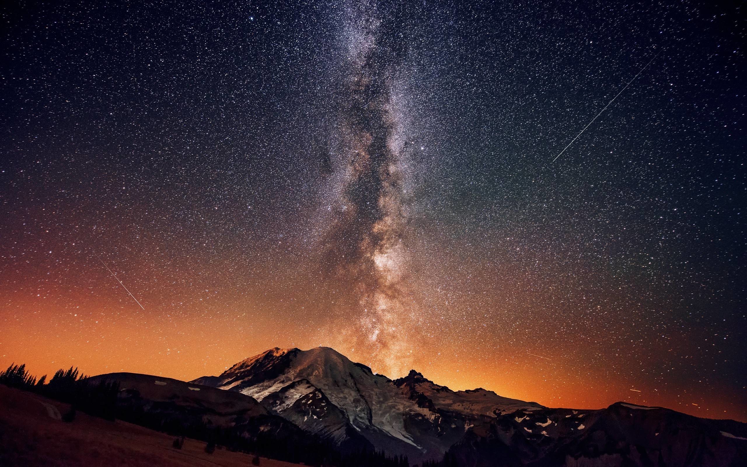 2560x1600 Milky Way Mountains Wallpapers for Background - Hot HD Wallpapers