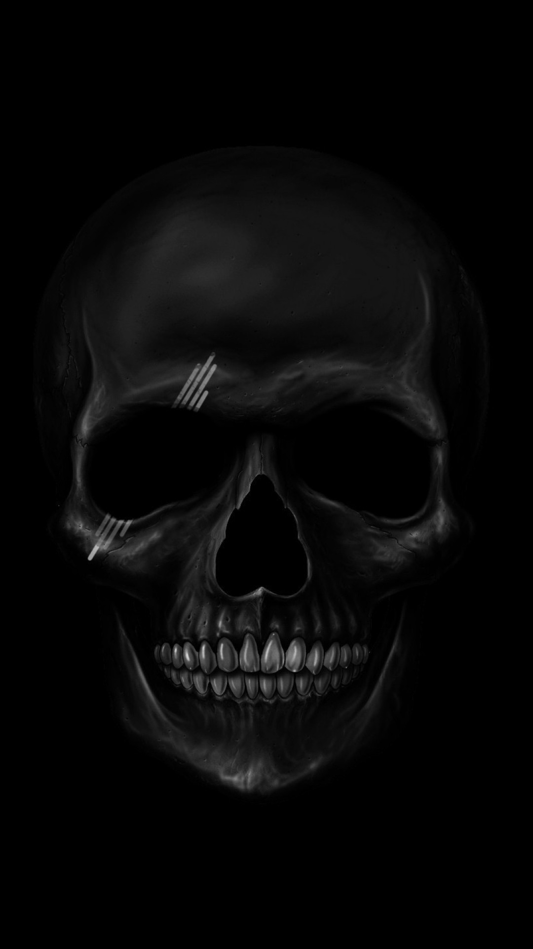 1080x1920  Wallpaper skull, art, teeth, bones