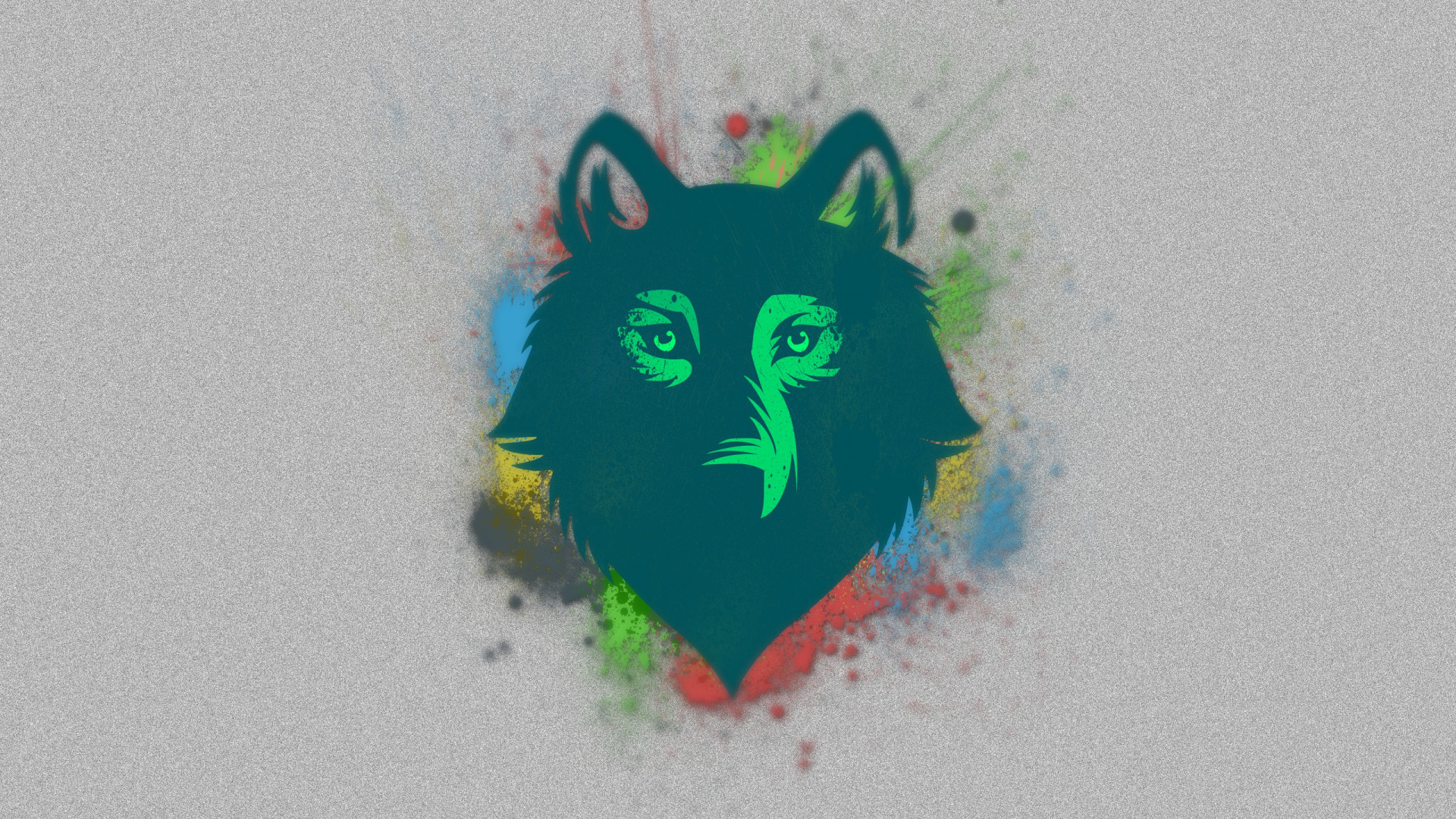 1920x1080 Preview wallpaper wolf, face, drawing, spot 