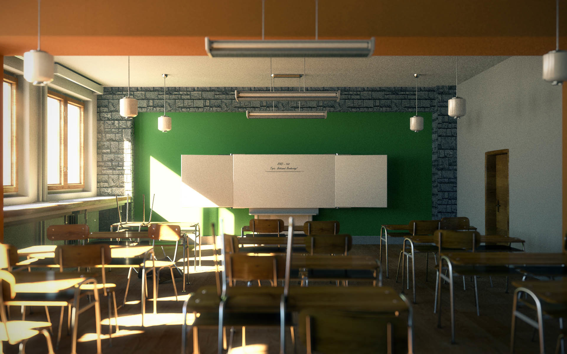 1920x1200 ... Evermotion Classroom Render by Alavi-TheArtist