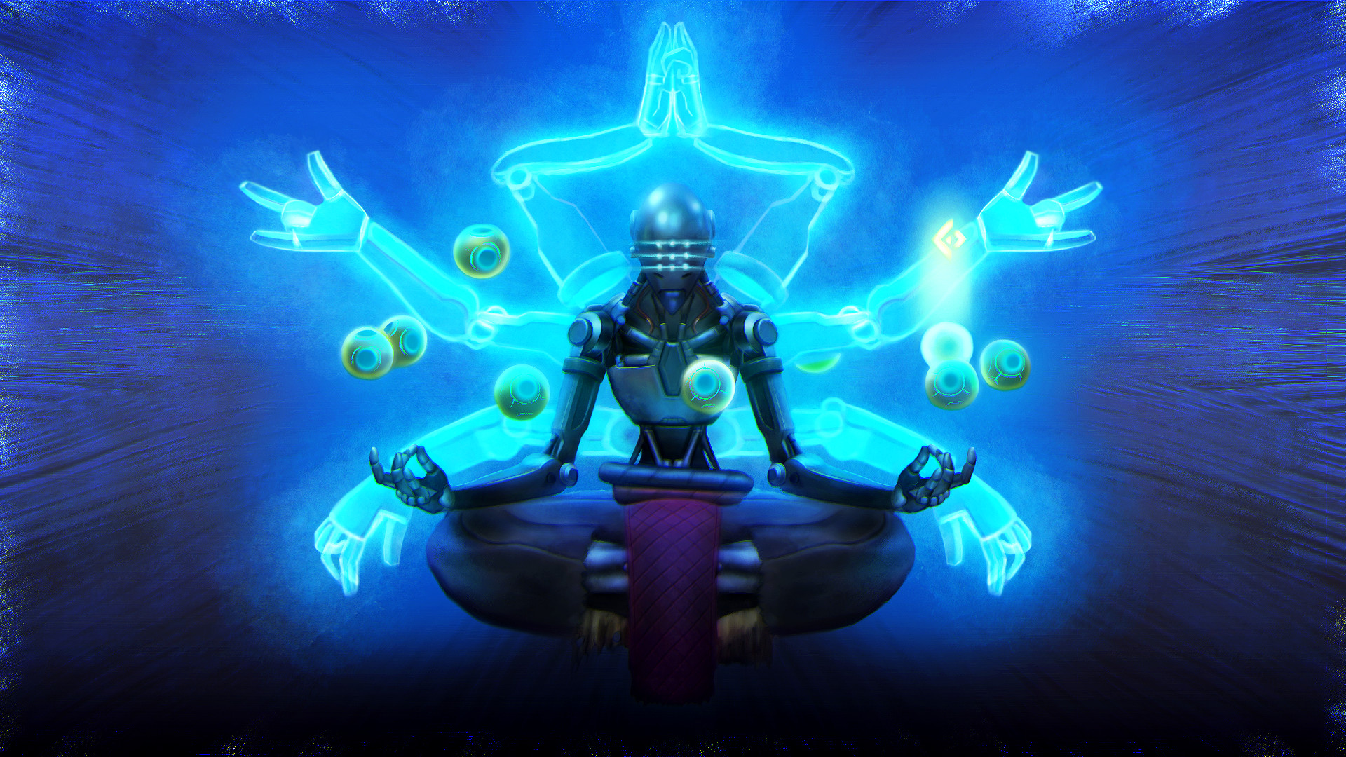 1920x1080 Kaleios 28 1 Zenyatta - Tranquility (commission for Mes) by FernRain