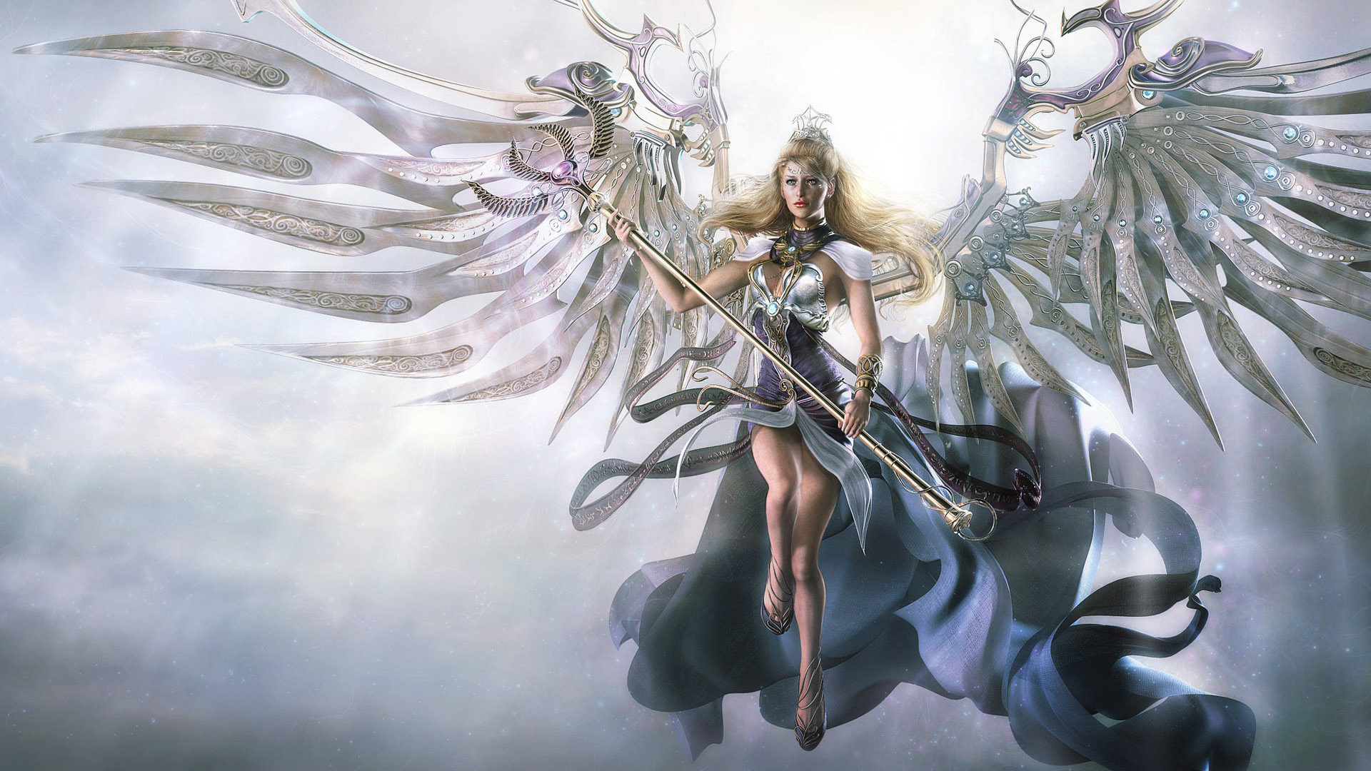 1920x1080 Awesome Angel 3D Fantasy Wallpaper HD Widescreen 1080P Wallpaper With