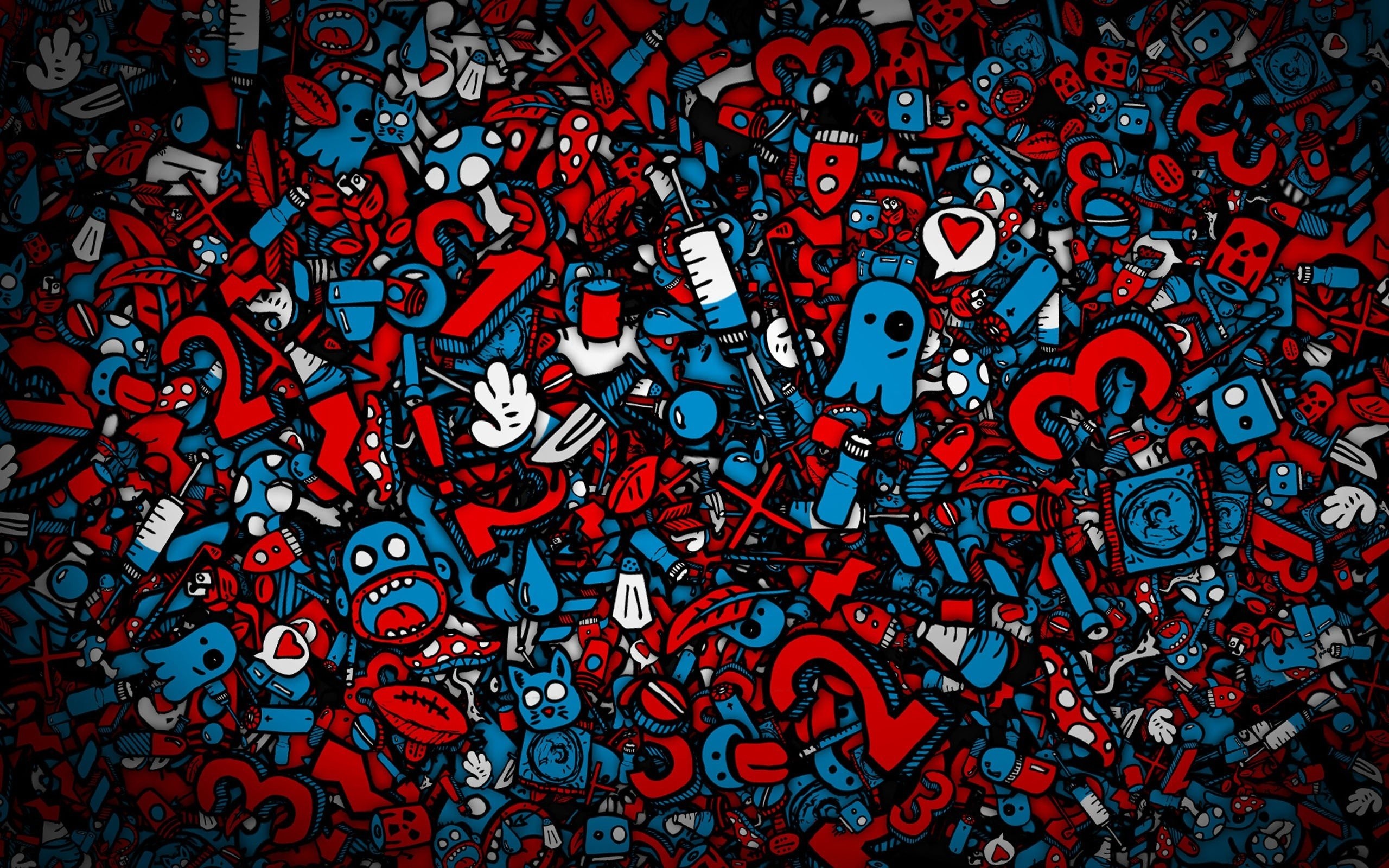 2560x1600 Blue red artwork characters wallpaper |  | 316024 | WallpaperUP