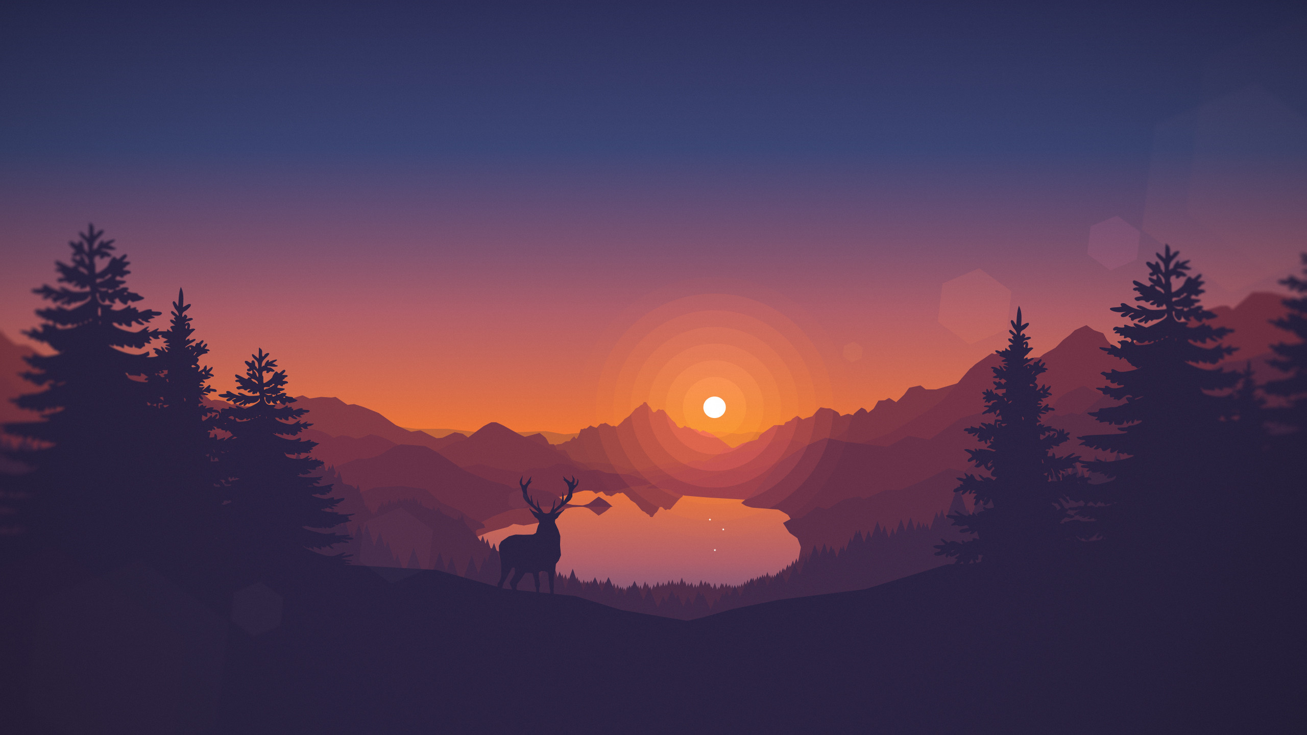 2560x1440 Wallpaper I made from the site of the game Firewatch [x