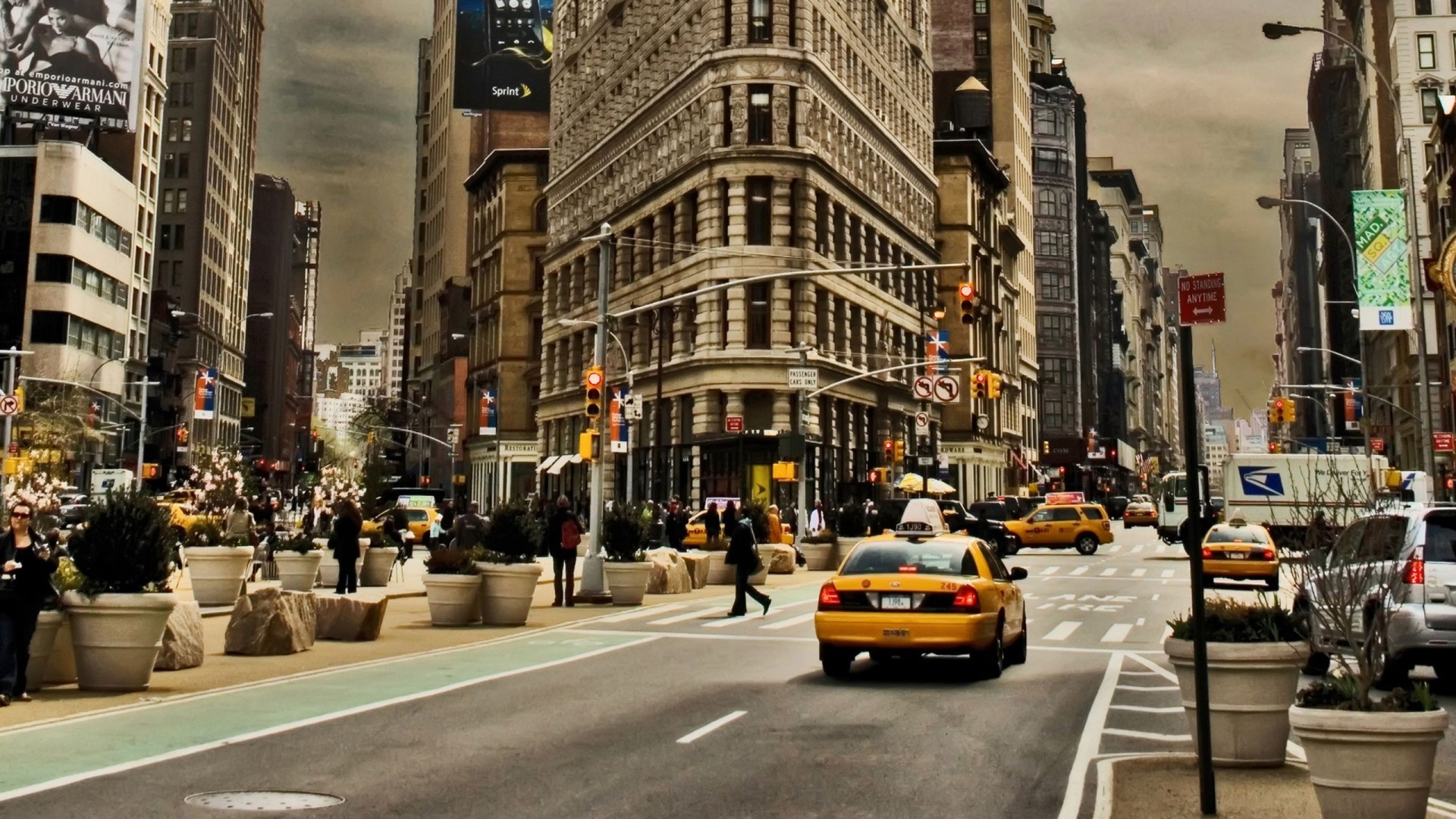 1920x1080 Preview wallpaper new york, city, building, street, cars, traffic 