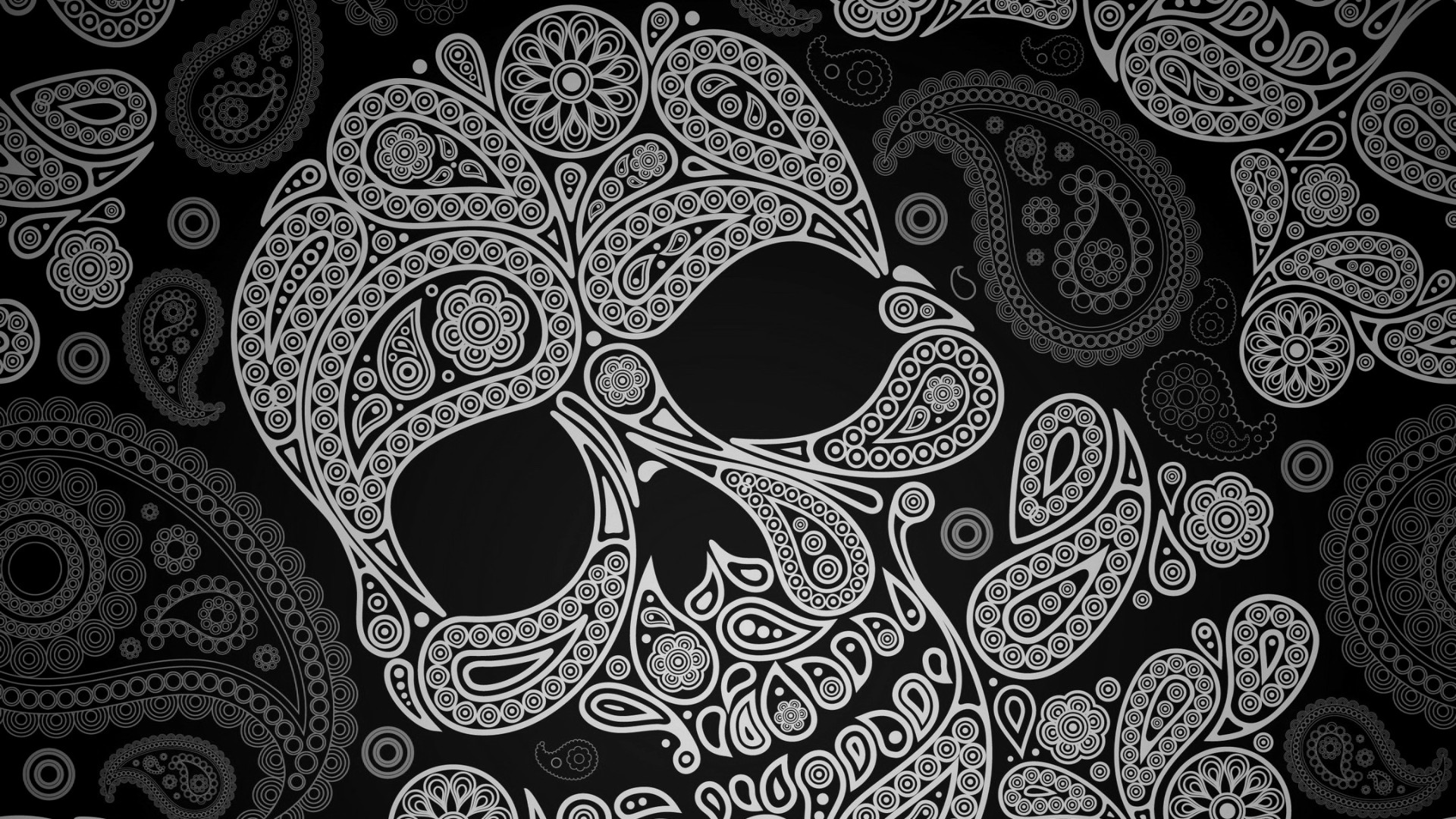 1920x1080 Paisley Skull Wallpaper 48819