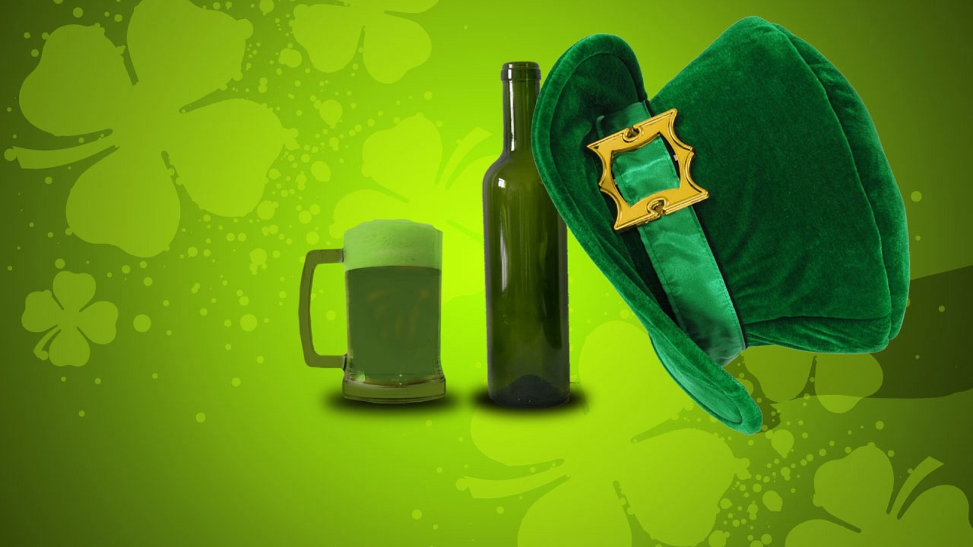 1920x1080 Holiday - St. Patrick's Day Beer Hat Wallpaper
