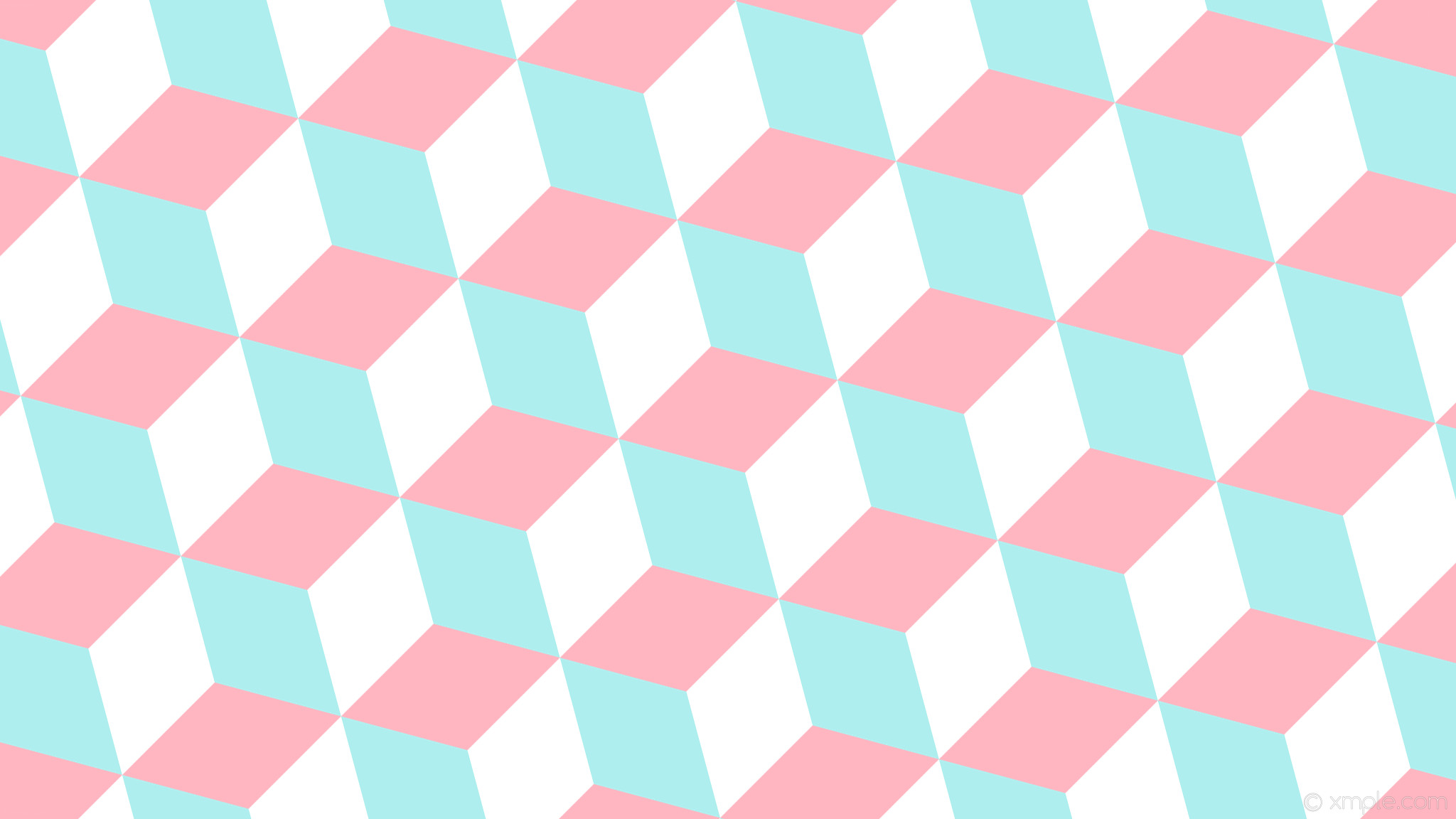 2048x1152 wallpaper blue white 3d cubes pink light pink pale turquoise #ffb6c1  #afeeee #ffffff