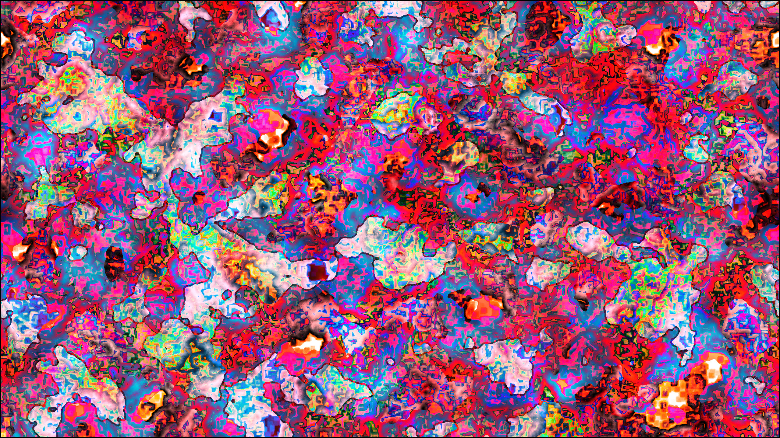 2560x1440 abstract pattern LSD crystal bright trippy ART color crowd modern art font  psychedelic art