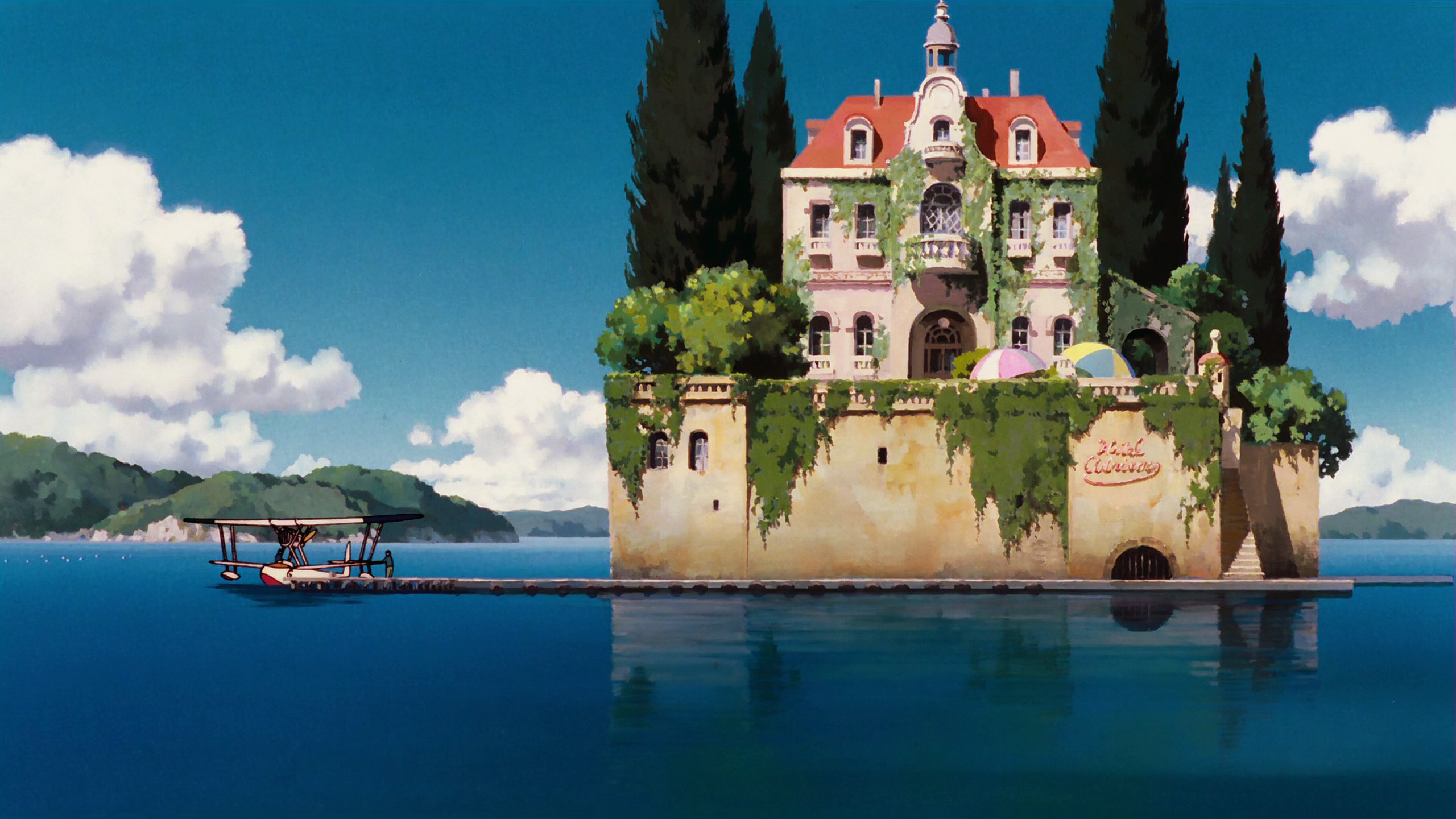 2560x1440 the-sensation-called-animation: “ Ghibli Scenery Appreciation Princess  Mononoke (Â½) How'ls Moving Castle (Â¾) Porco Rosso Kiki's Delivery Service  Spirited ...