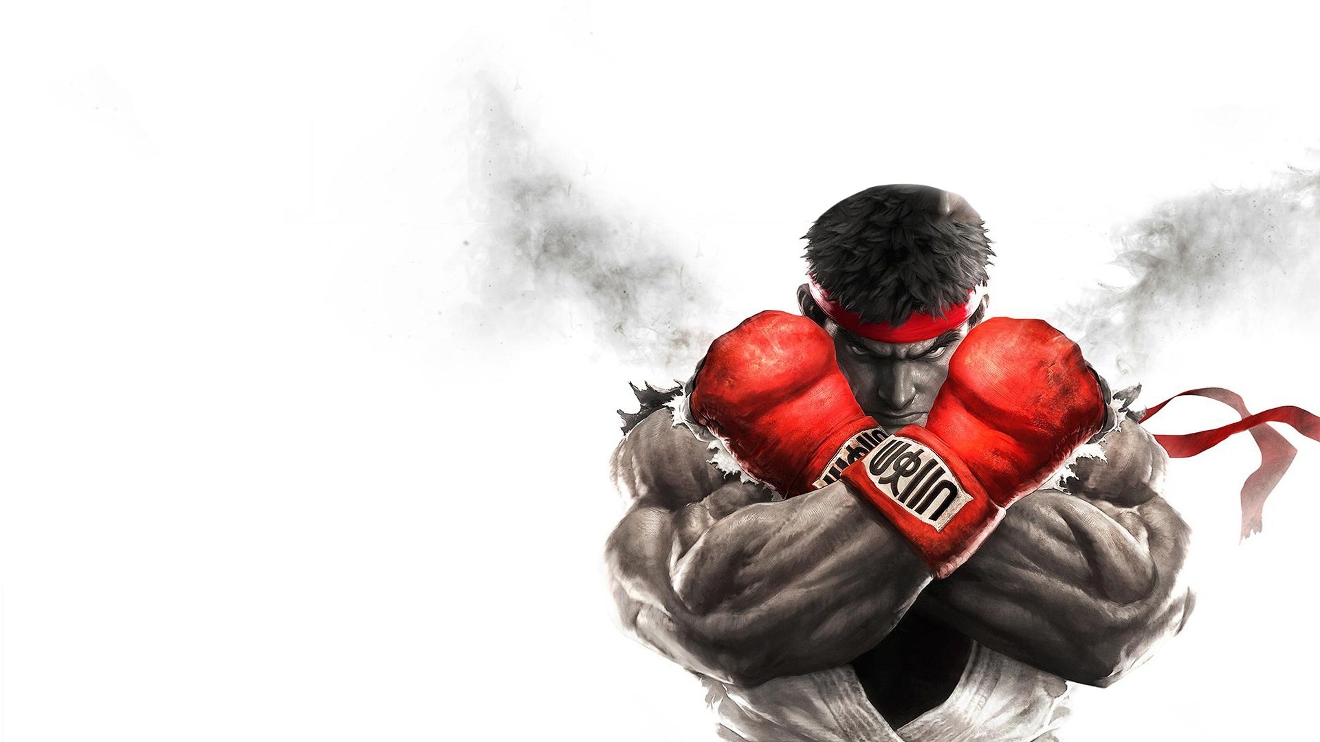 1920x1080 Street Fighter V. Classic Ryu pose for our custom PS4 wallpaper today. Best  use the darken top with this one.