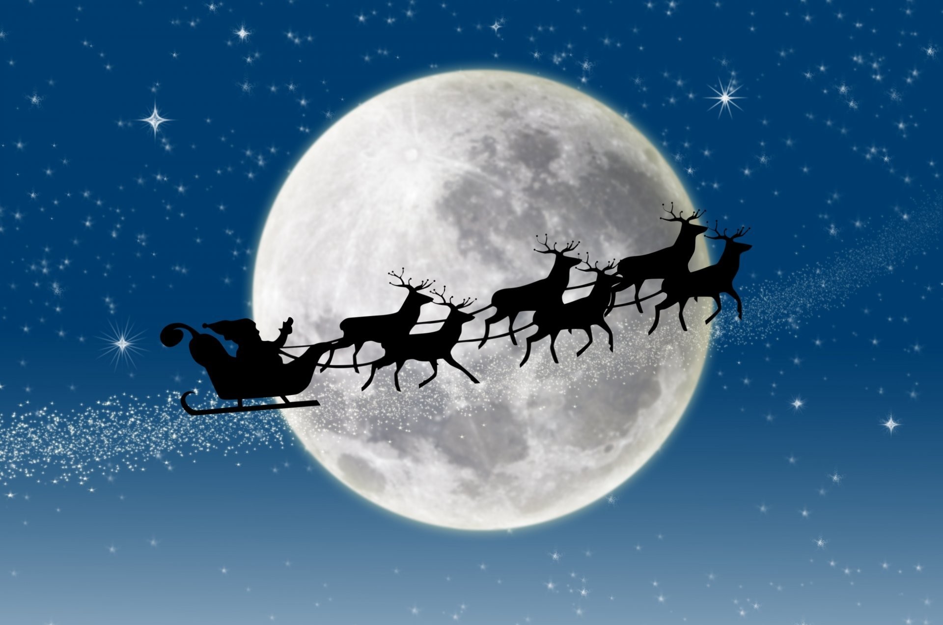 1920x1272 new year merry christmas snow full moon reindeer stars santa claus coming  new year merry christmas