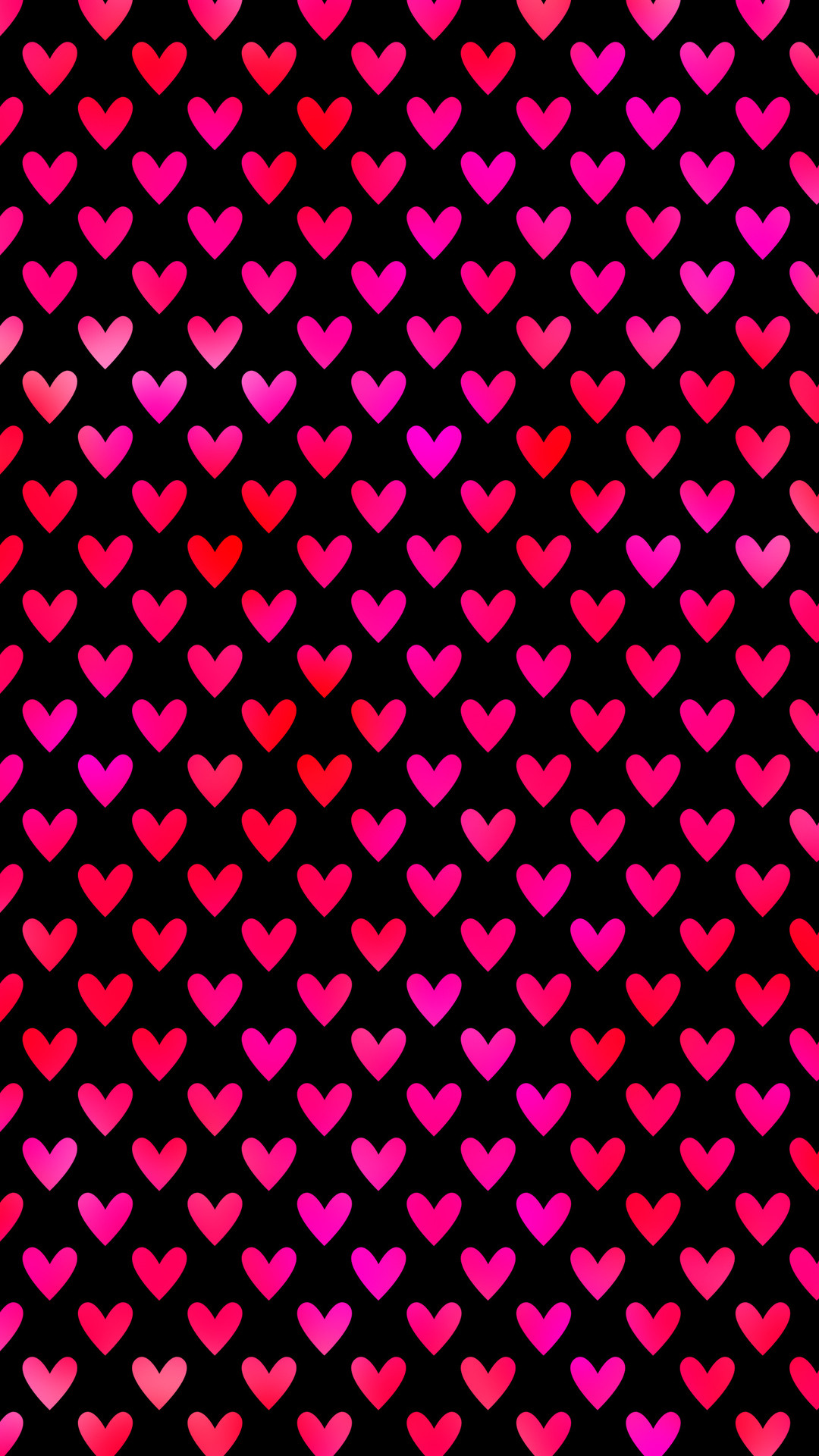 1080x1920 Red and pink hearts Wallpaper
