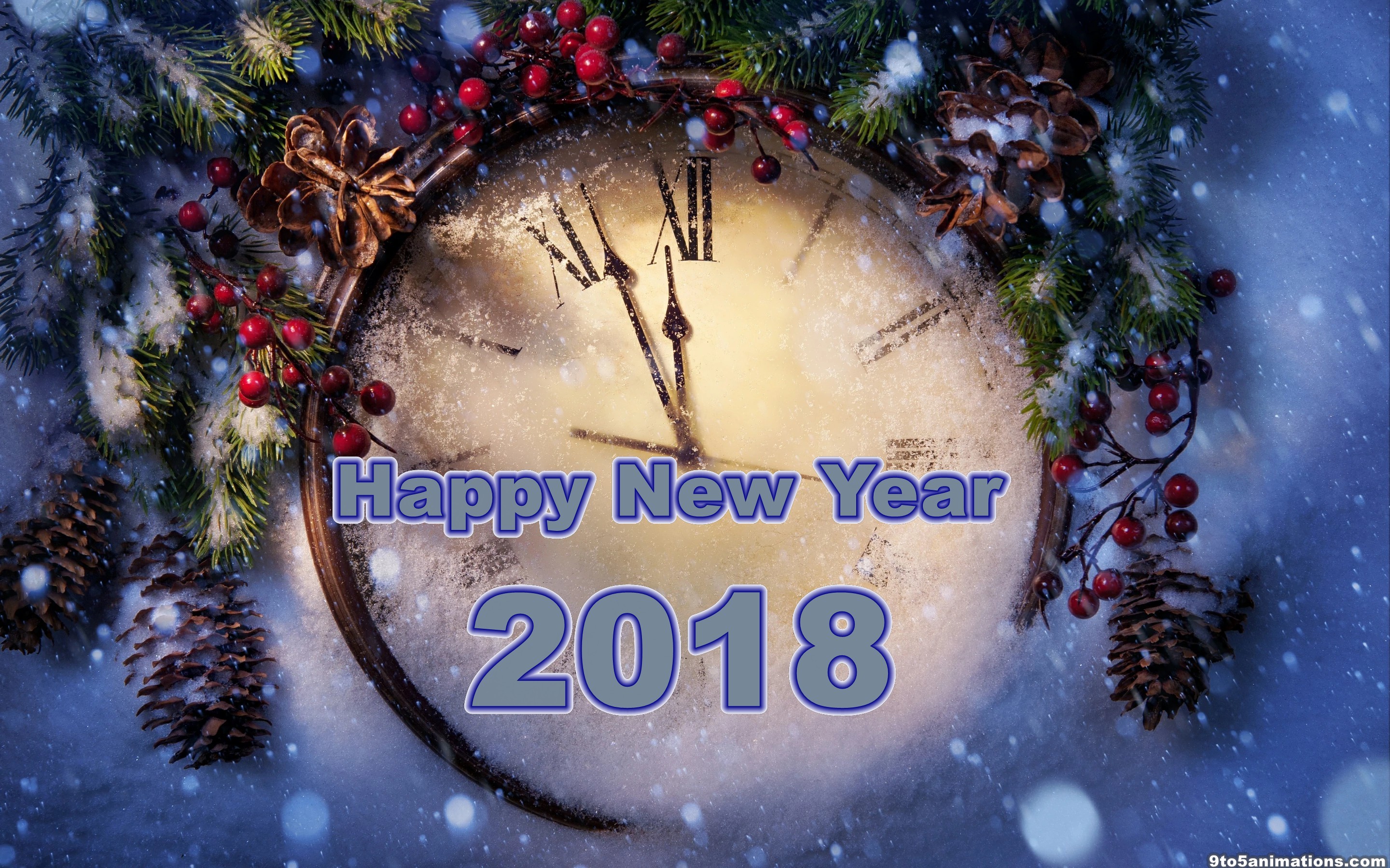 2880x1800 Awesome happy new year wallpapers HD blue backgrounds