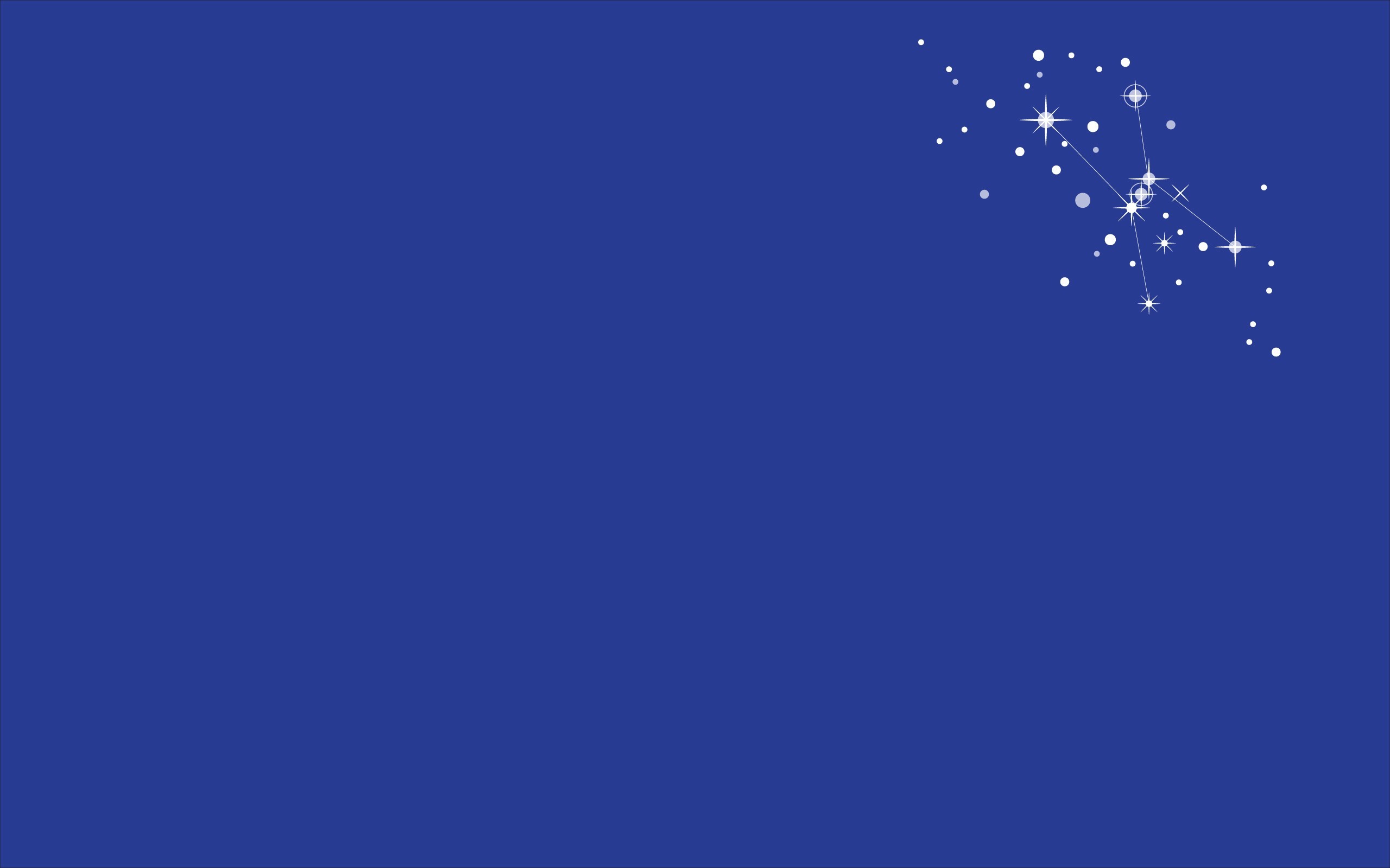 2560x1600 General  minimalism digital art stars constellation Orion blue  background