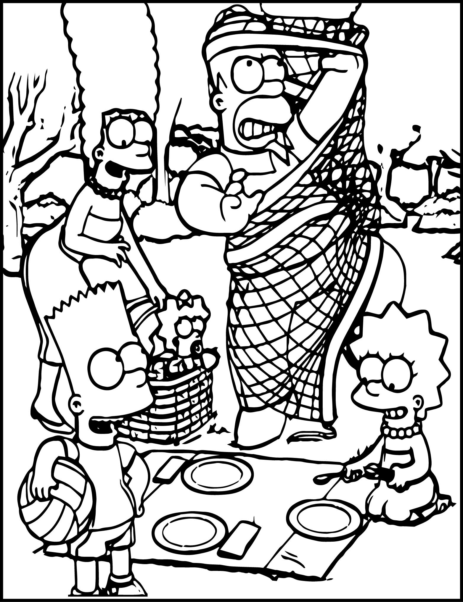 1564x2035 The Simpson Wallpaper Image Picture Coloring Page