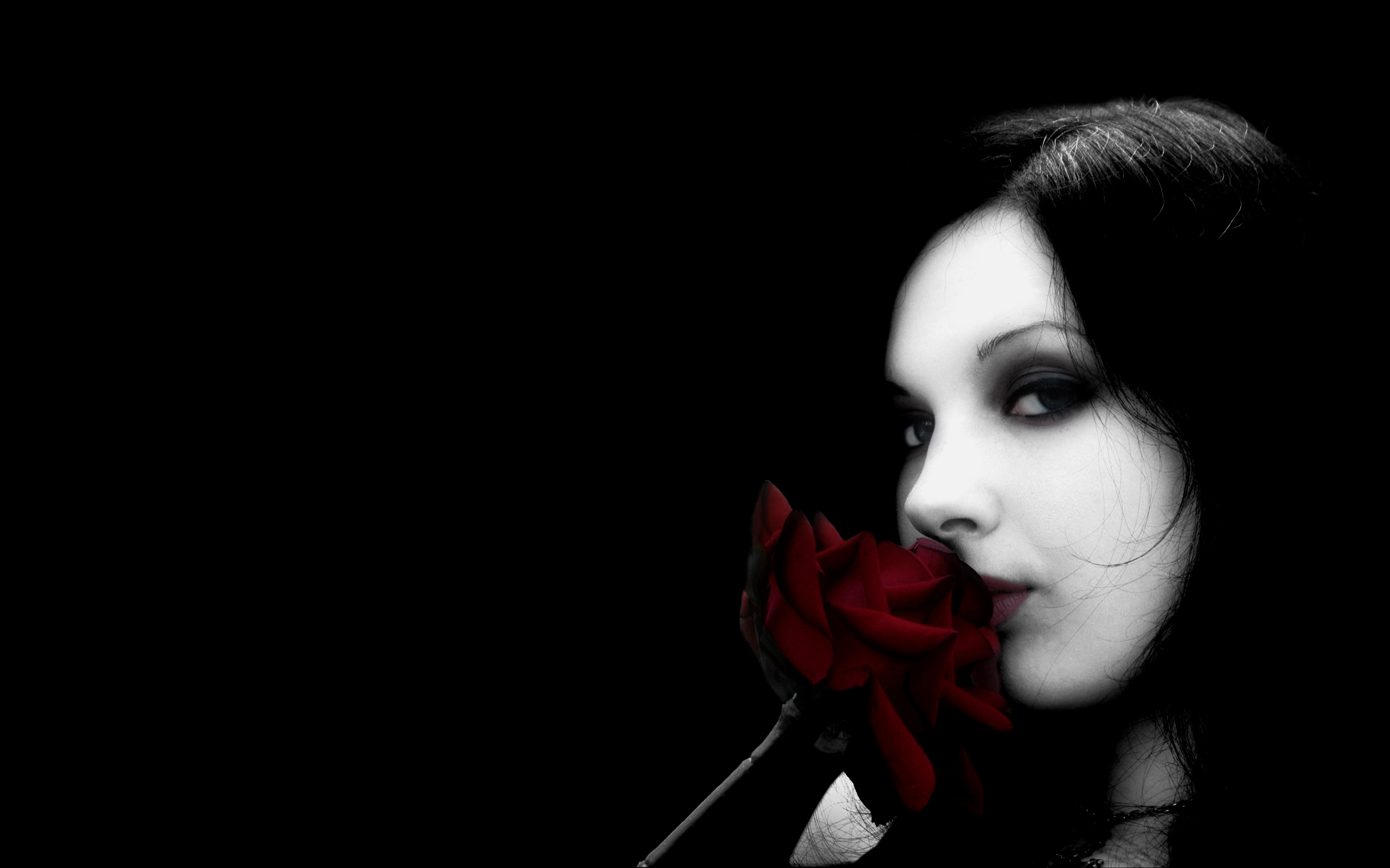 1101469 white black fantasy art red photography dress vampires Gothic  color flower beauty woman  Rare Gallery HD Wallpapers