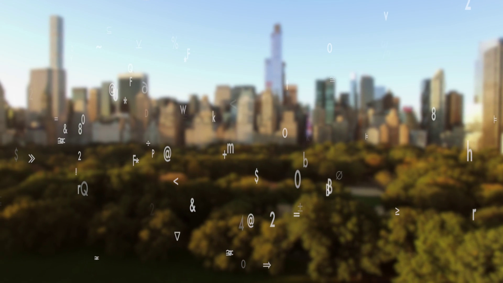 1920x1080 numbers and letters animated over city skyline background Stock Video  Footage - VideoBlocks