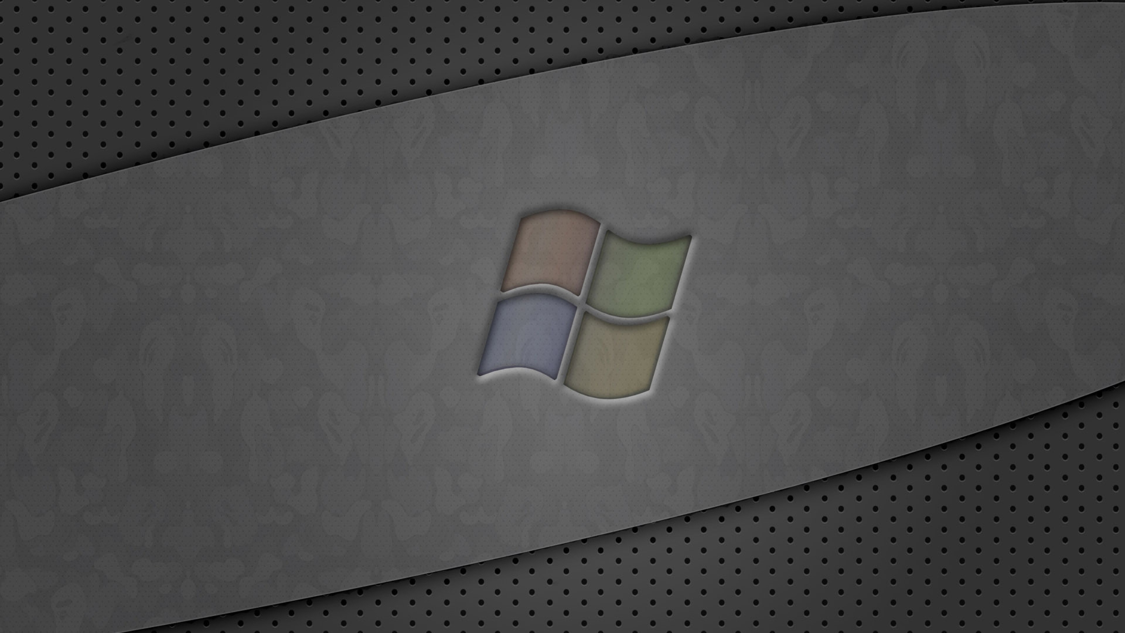 3840x2160 Preview wallpaper windows, logo, gray, green, blue 