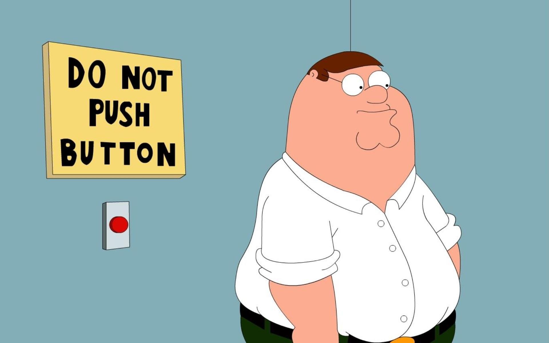 1920x1200 Peter Griffin Do Not Push Button ...