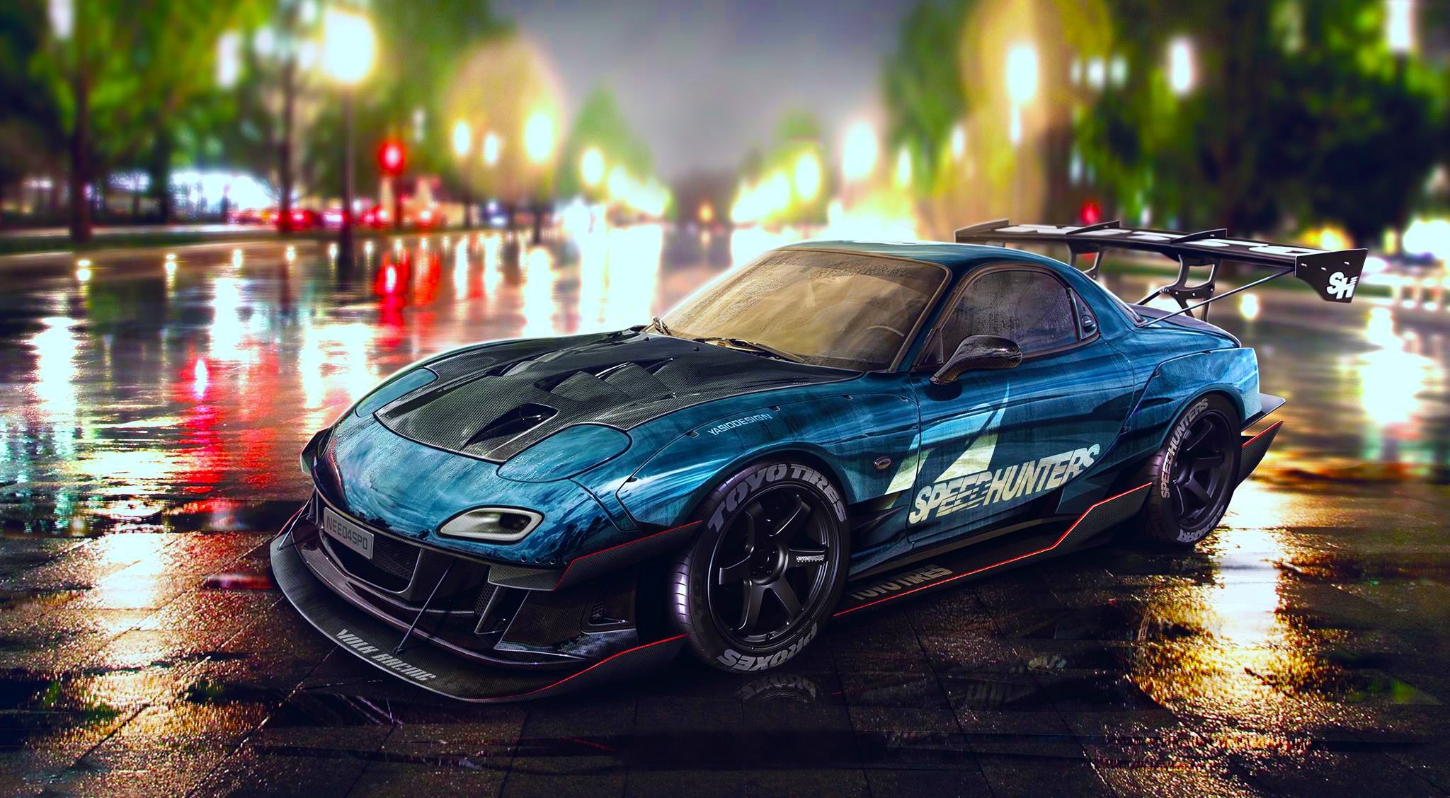 2048x1128 car, Mazda RX 7, Tuning, Need For Speed Wallpapers HD / Desktop and Mobile  Backgrounds