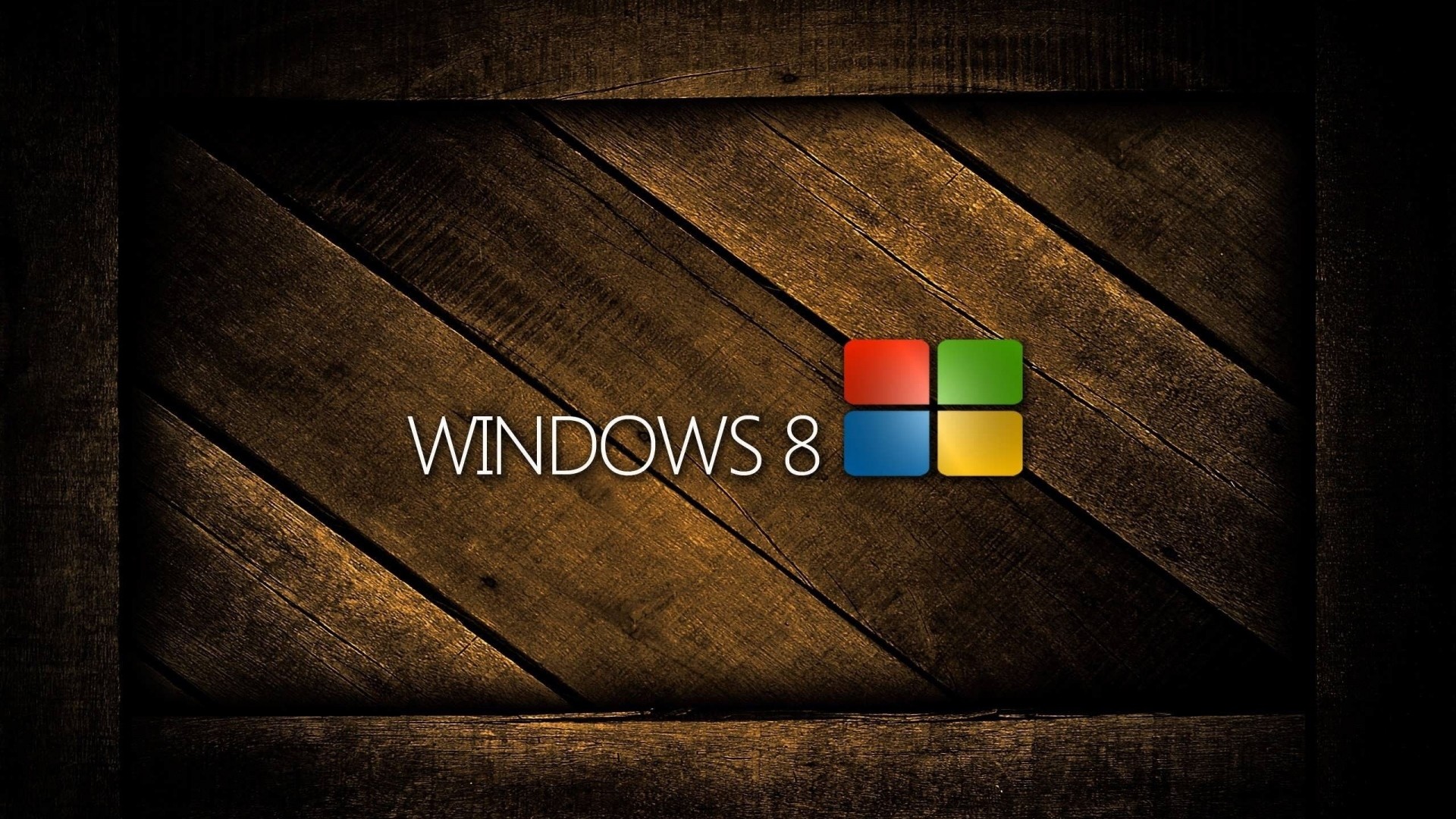 1920x1080 Preview wallpaper windows 8, logo, wooden, colorful 